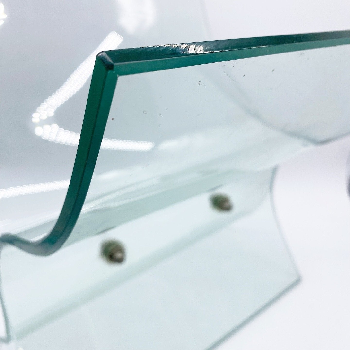 PORTE-REVUES XXL / VERRE TREMPÉ, 1980s, ITALY