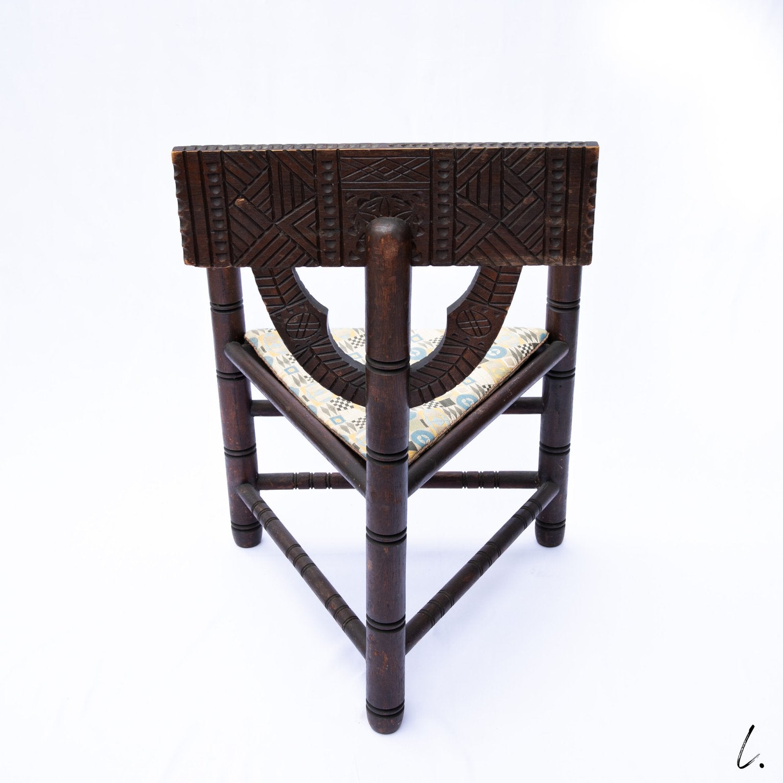 PAIR OF MONK CHAIRS IN SOLID OAK, SWEDEN, 1900