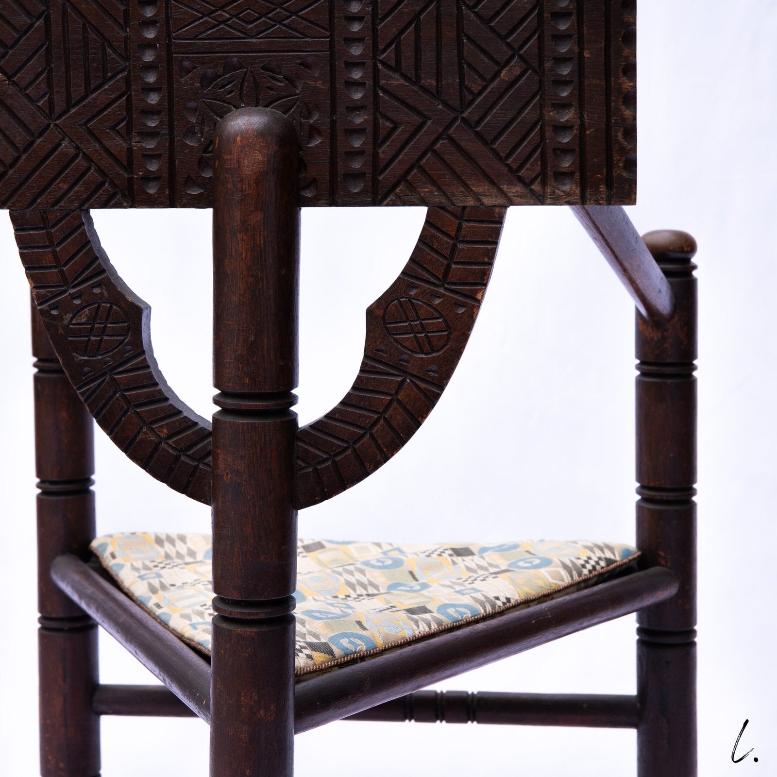 PAIR OF MONK CHAIRS IN SOLID OAK, SWEDEN, 1900
