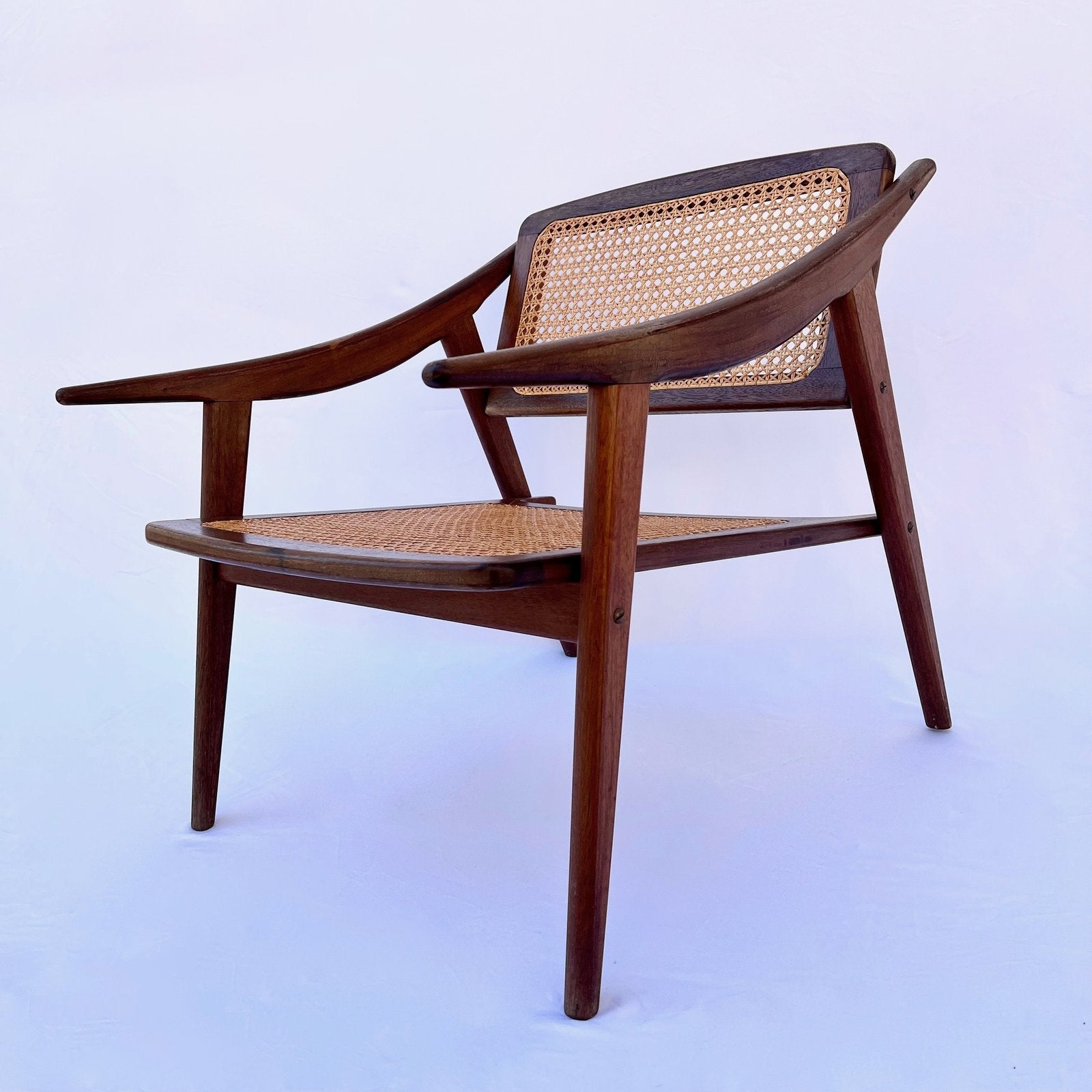 TEAK ARMCHAIR BY MICHEL DUCAROY FOR SNA ROSET, FRANCE, 1952