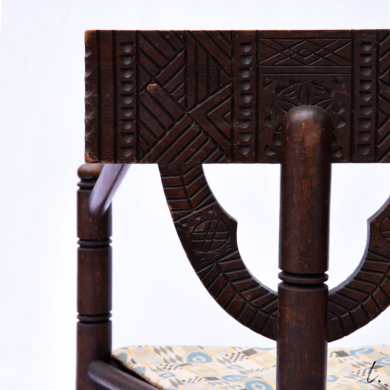 PAIR OF MONK CHAIRS IN SOLID OAK, SWEDEN, 1900