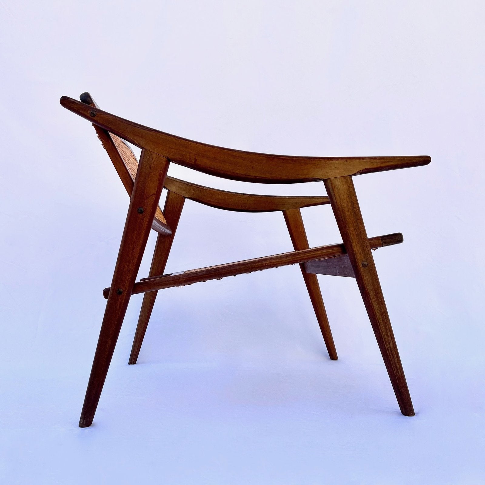 TEAK ARMCHAIR BY MICHEL DUCAROY FOR SNA ROSET, FRANCE, 1952