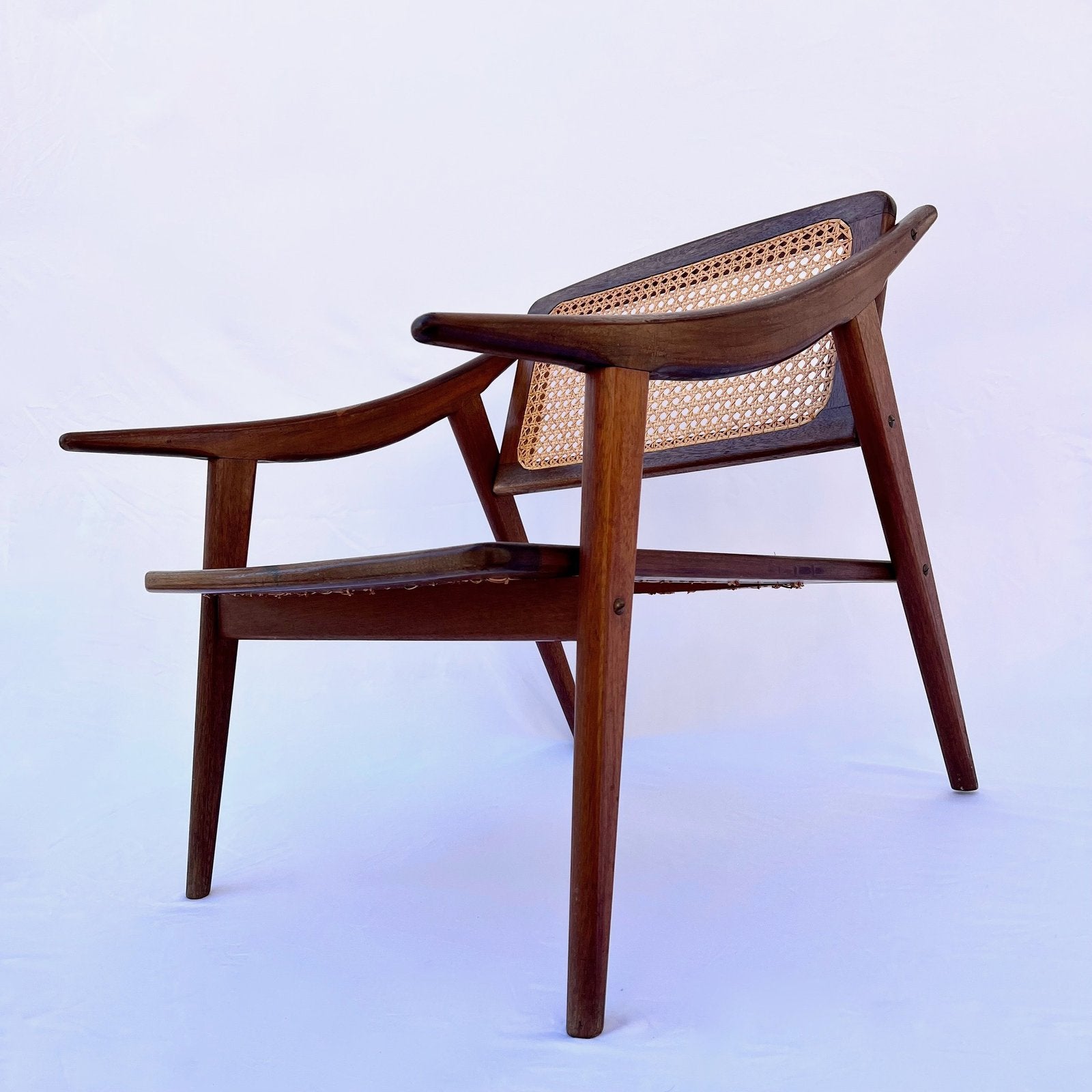TEAK ARMCHAIR BY MICHEL DUCAROY FOR SNA ROSET, FRANCE, 1952