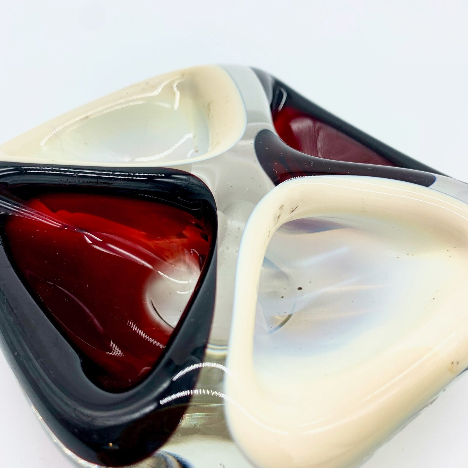 CENDRIER QUATRE COMPARTIMENTS, MURANO, 1960