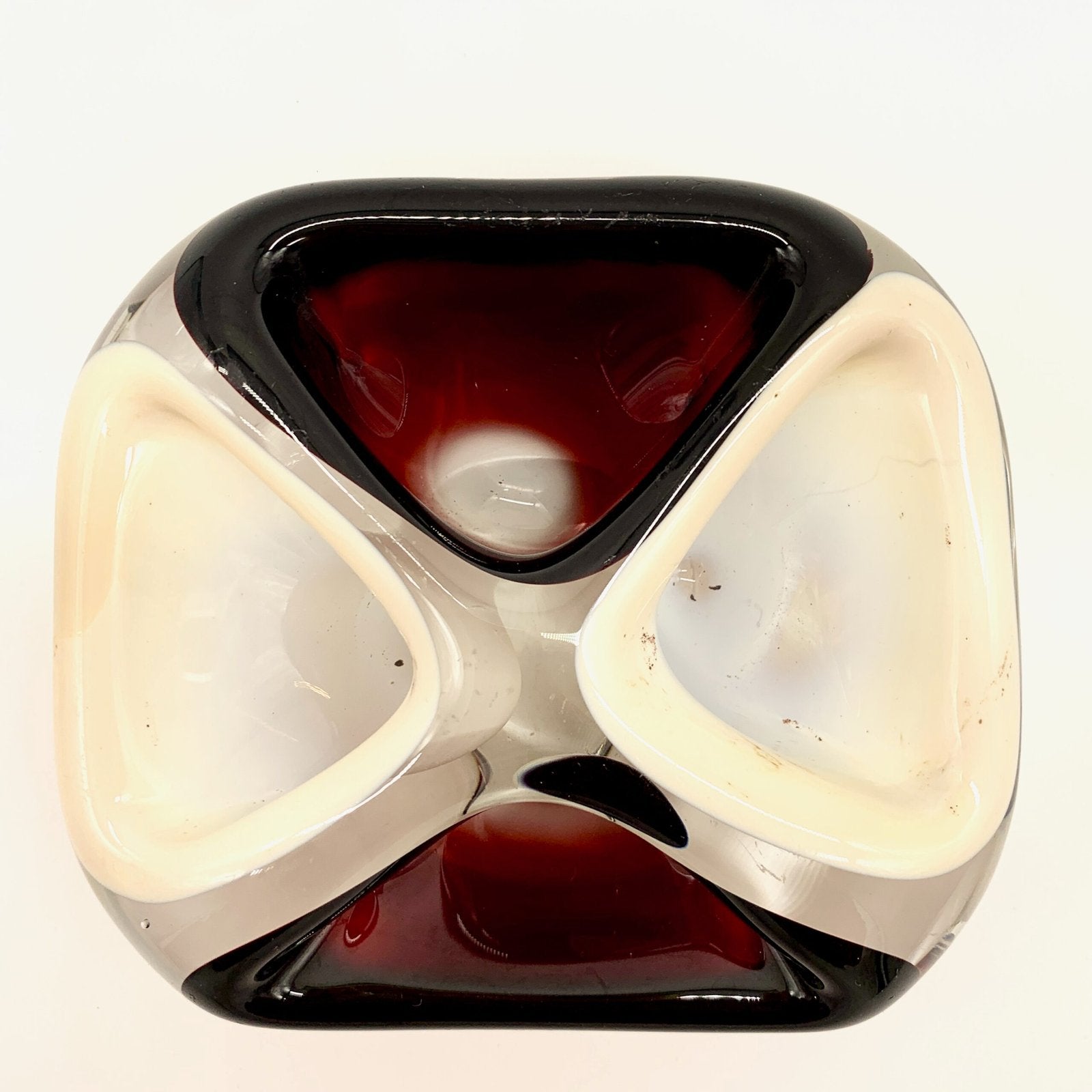 CENDRIER QUATRE COMPARTIMENTS, MURANO, 1960