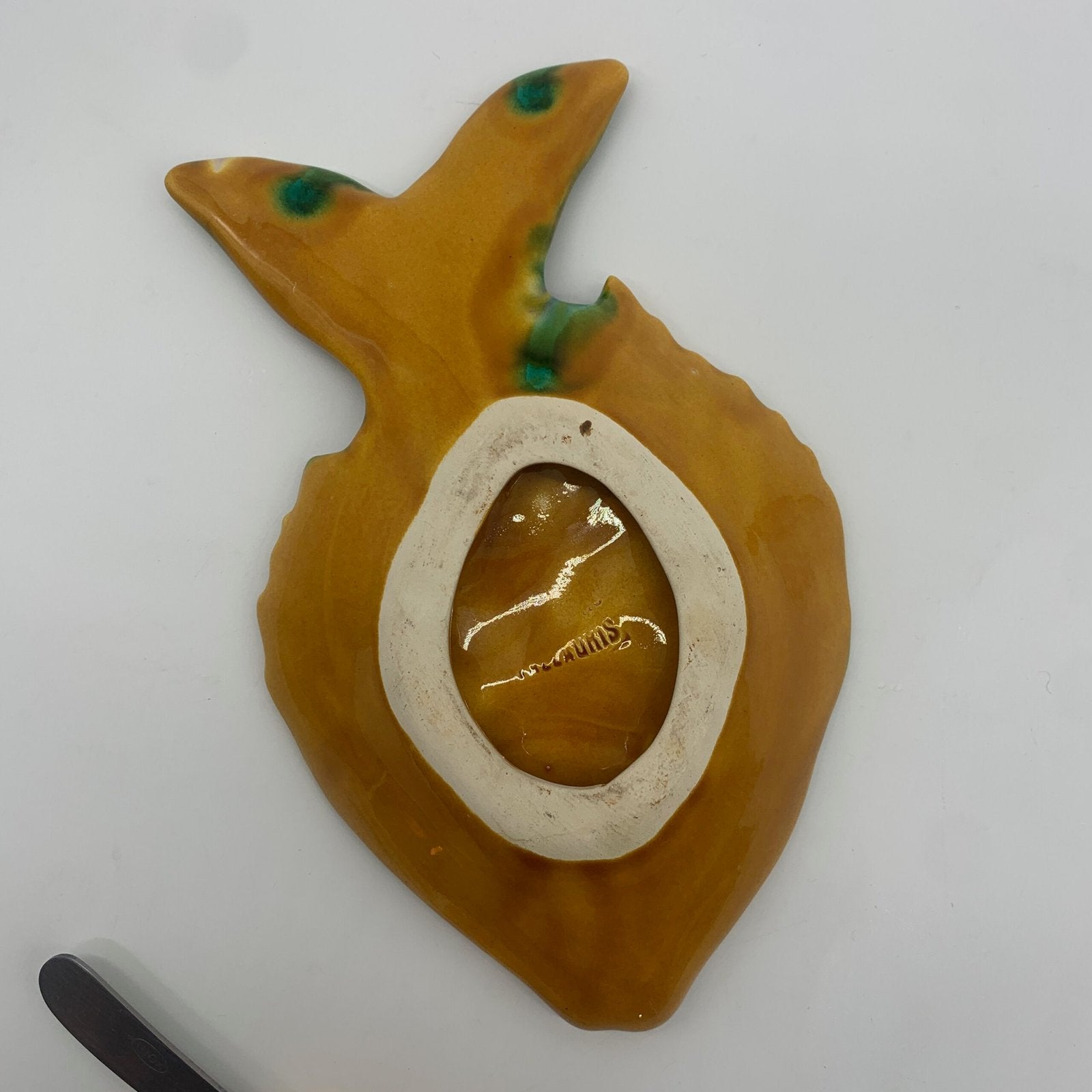 BEURRIER / COUTEAU "POISSON", VALLAURIS, 1960s