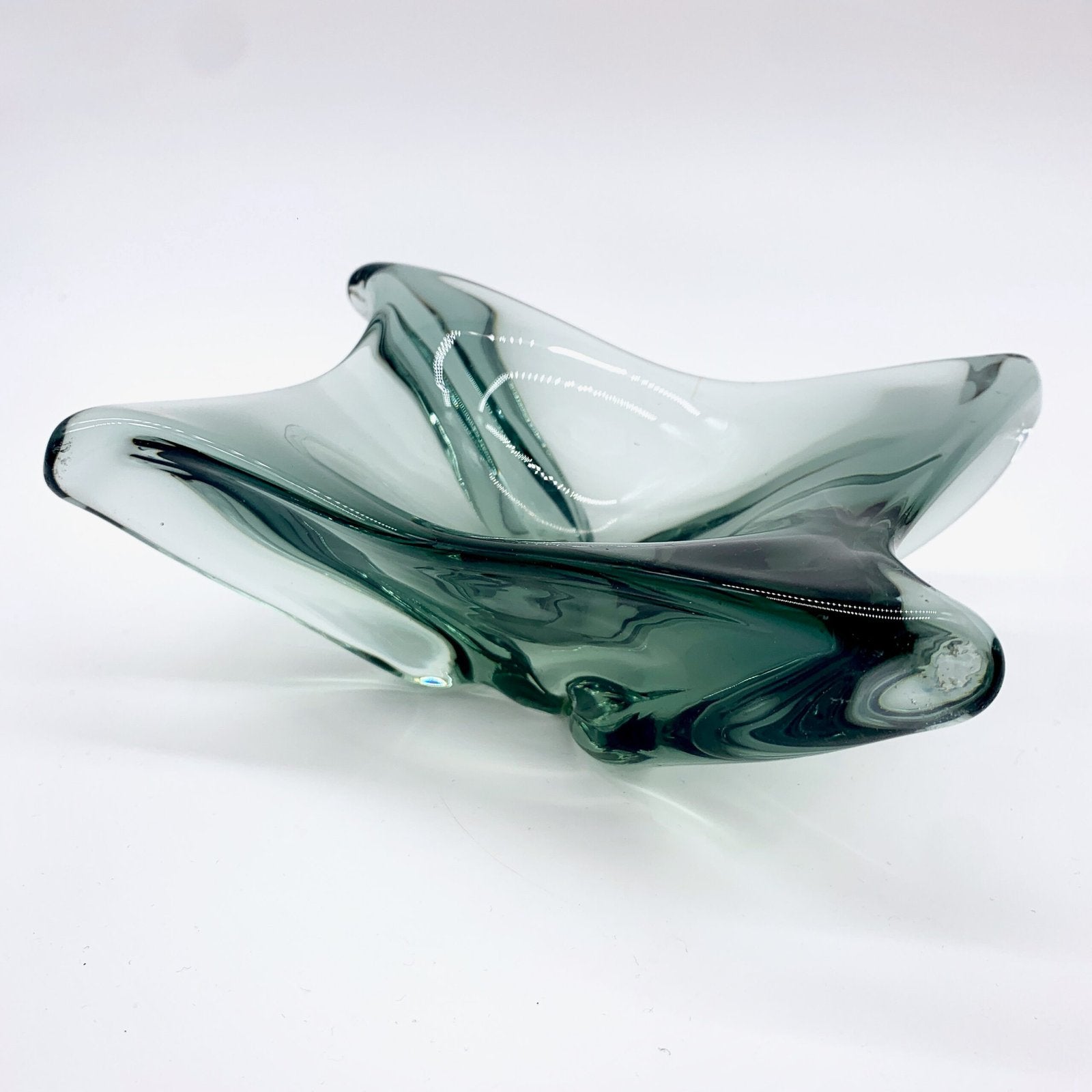 VIDE POCHE MURANO, FORME LIBRE, GRIS FUMÉ, 1960