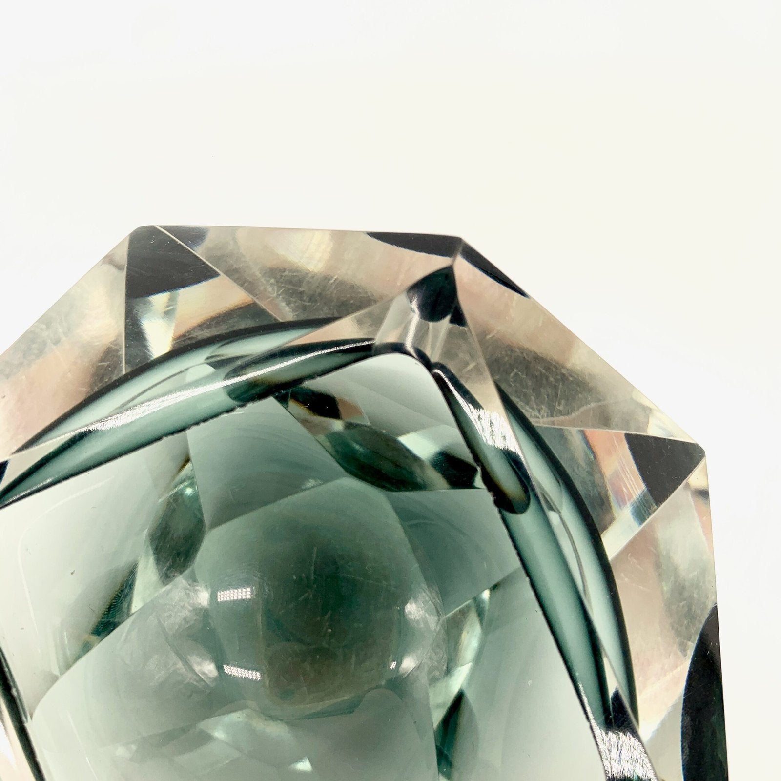 CENDRIER FORME DE DIAMAND, VERRE DE MURANO, 1960