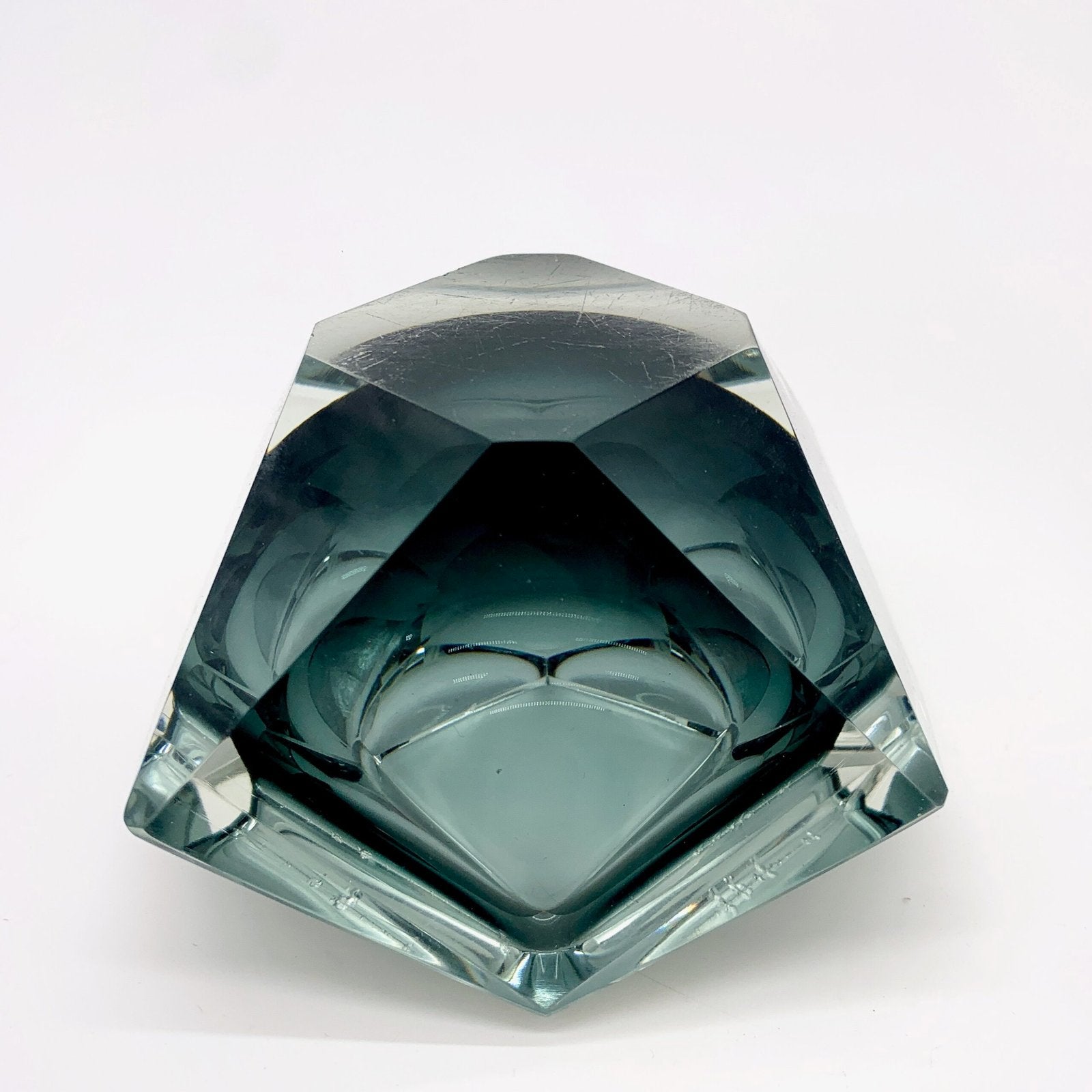 CENDRIER FORME DE DIAMAND, VERRE DE MURANO, 1960