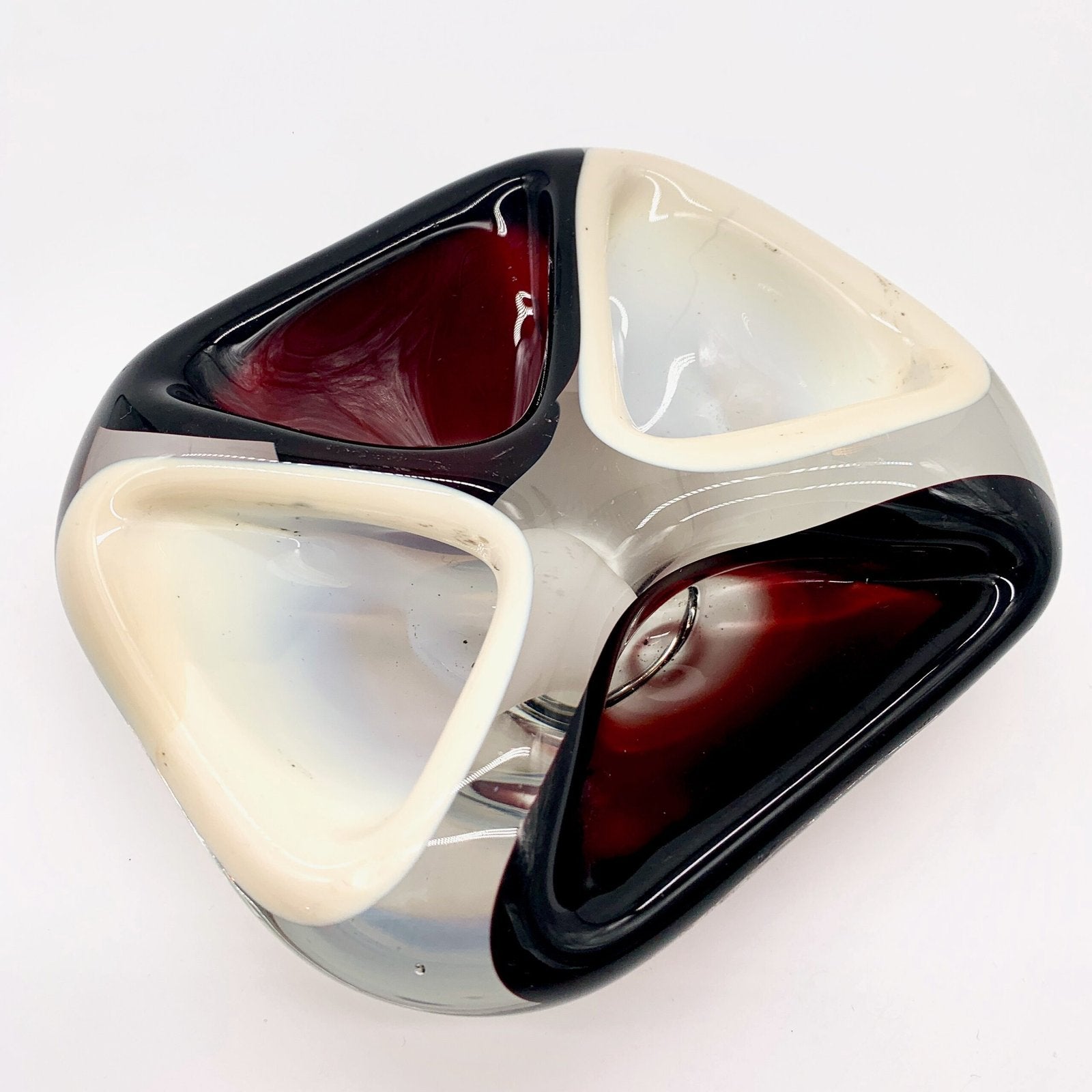 CENDRIER QUATRE COMPARTIMENTS, MURANO, 1960