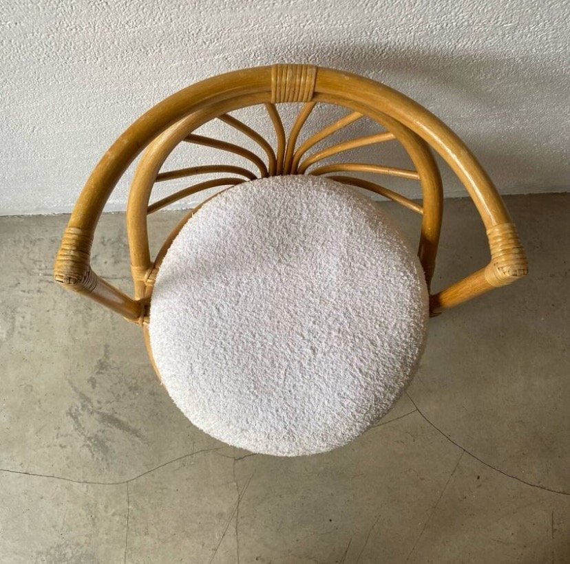 TÊTE A TÊTE ROTIN / BAMBOU 70s