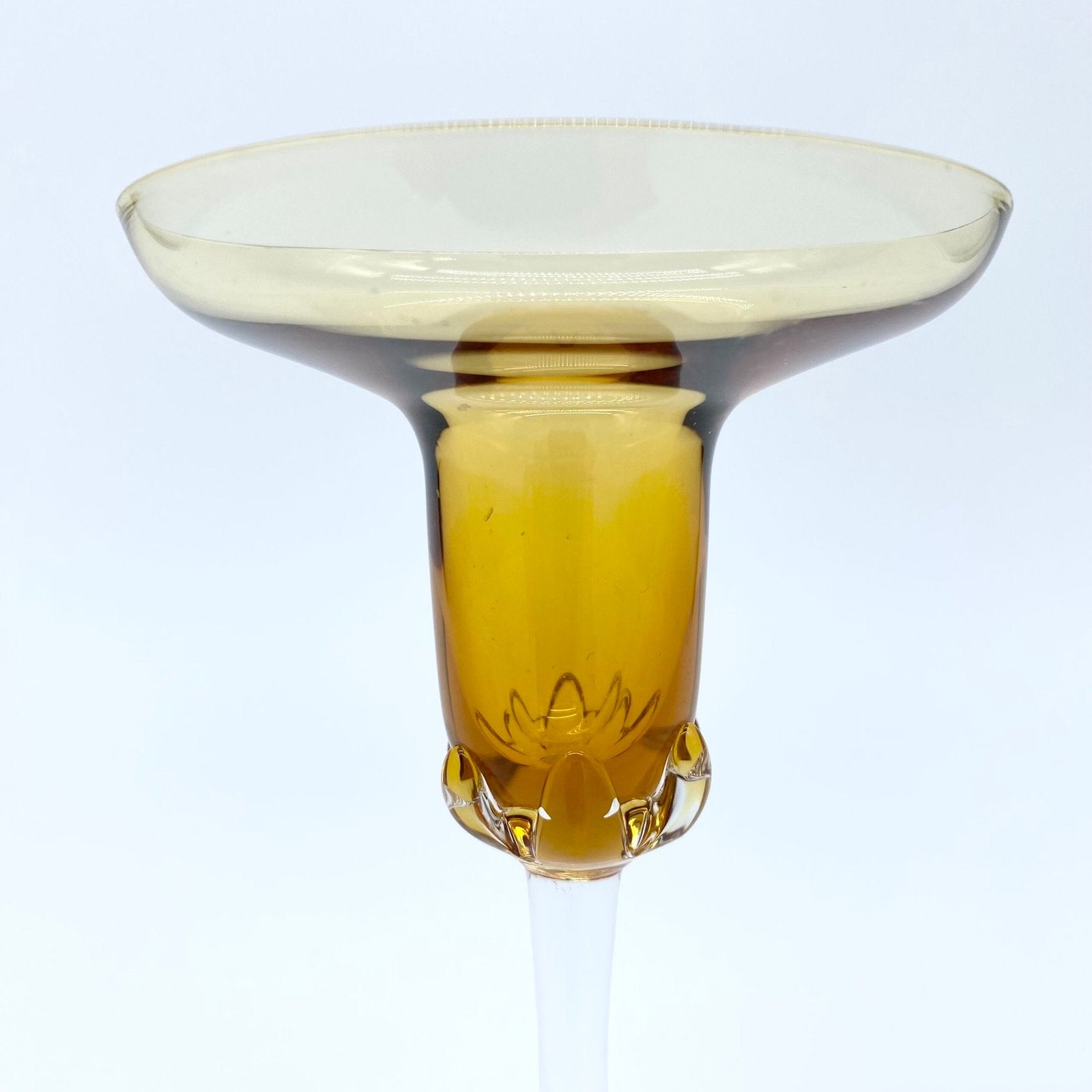 BOUGEOIR EN VERRE AMBRE, 1980