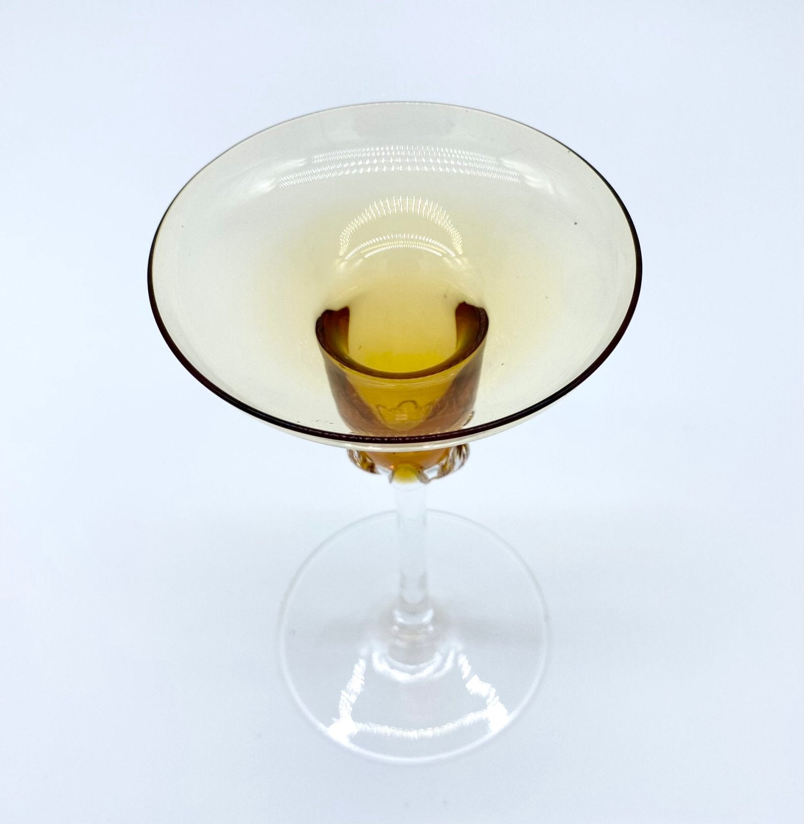 BOUGEOIR EN VERRE AMBRE, 1980
