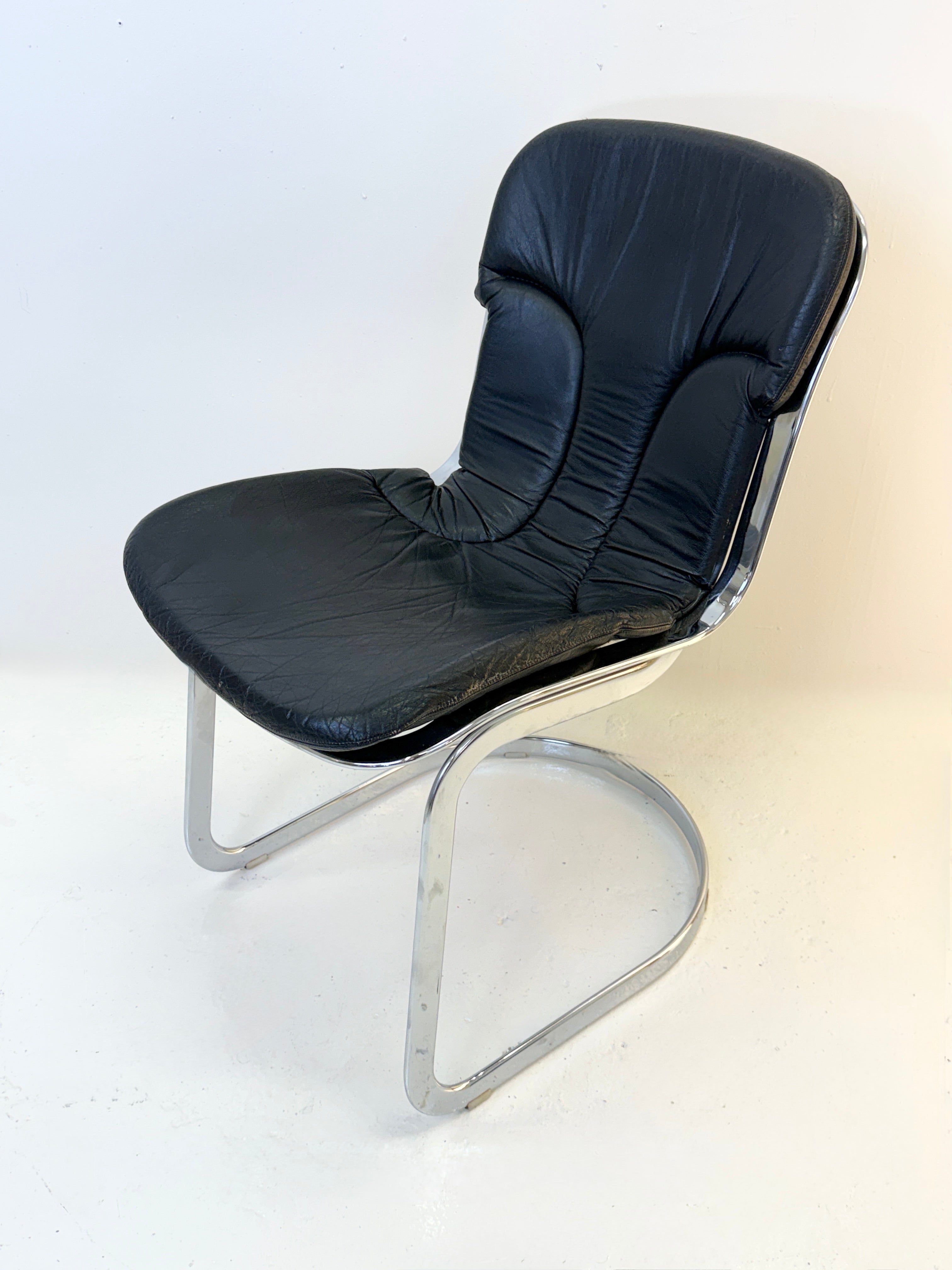 ENSEMBLE DE 4 CHAISES PAR WILLY RIZZO, 1970s
