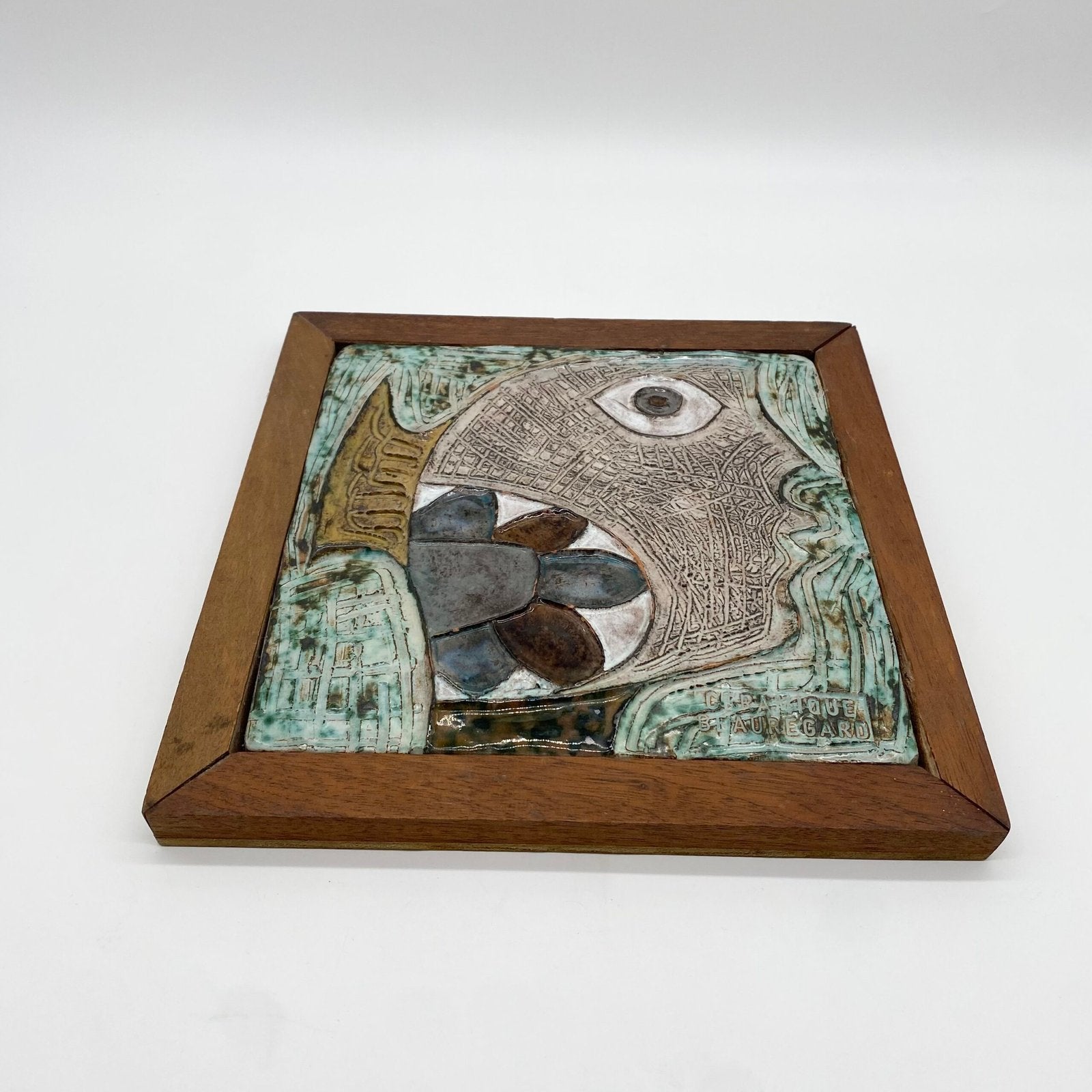 CÉRAMIQUE MURALE ANTHROPOMORPHE, "BEAUREGARD", 1960s