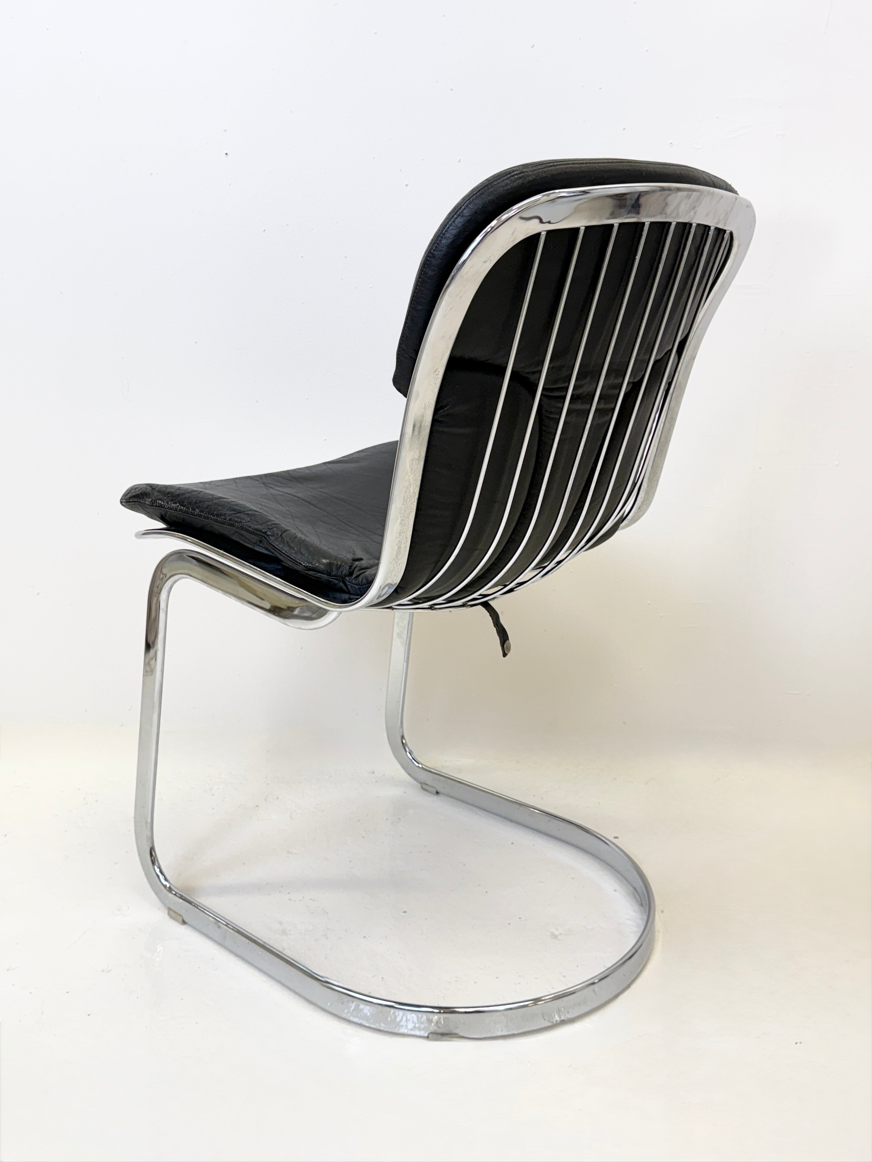ENSEMBLE DE 4 CHAISES PAR WILLY RIZZO, 1970s