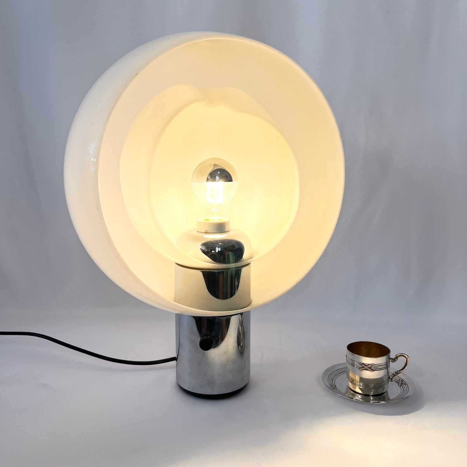 GRANDE LAMPE "MOON" PAR ANDRÉ RICARD POUR METALARTE, 1960s. SPAIN