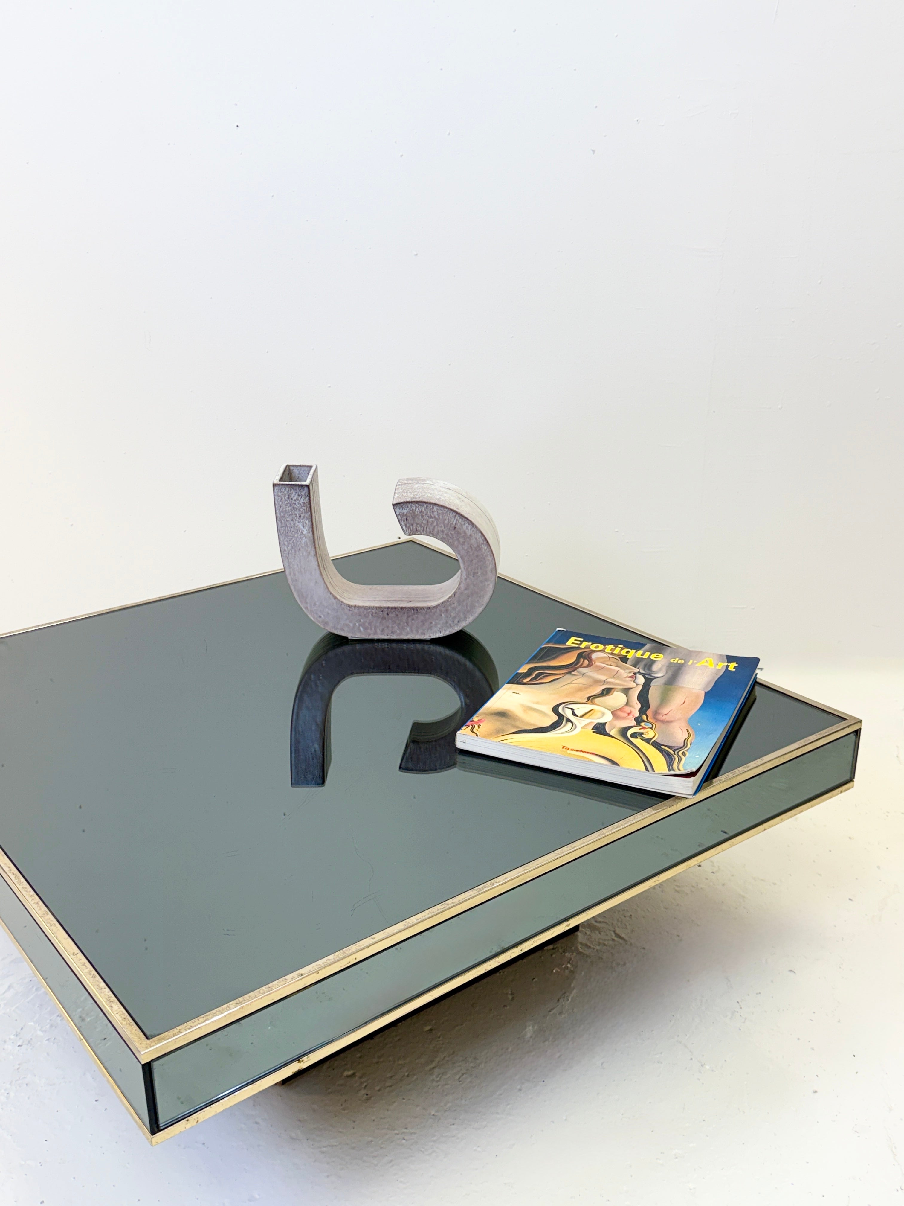 TABLE BASSE "MIROIR" CIDUE, ITALIE 1970s