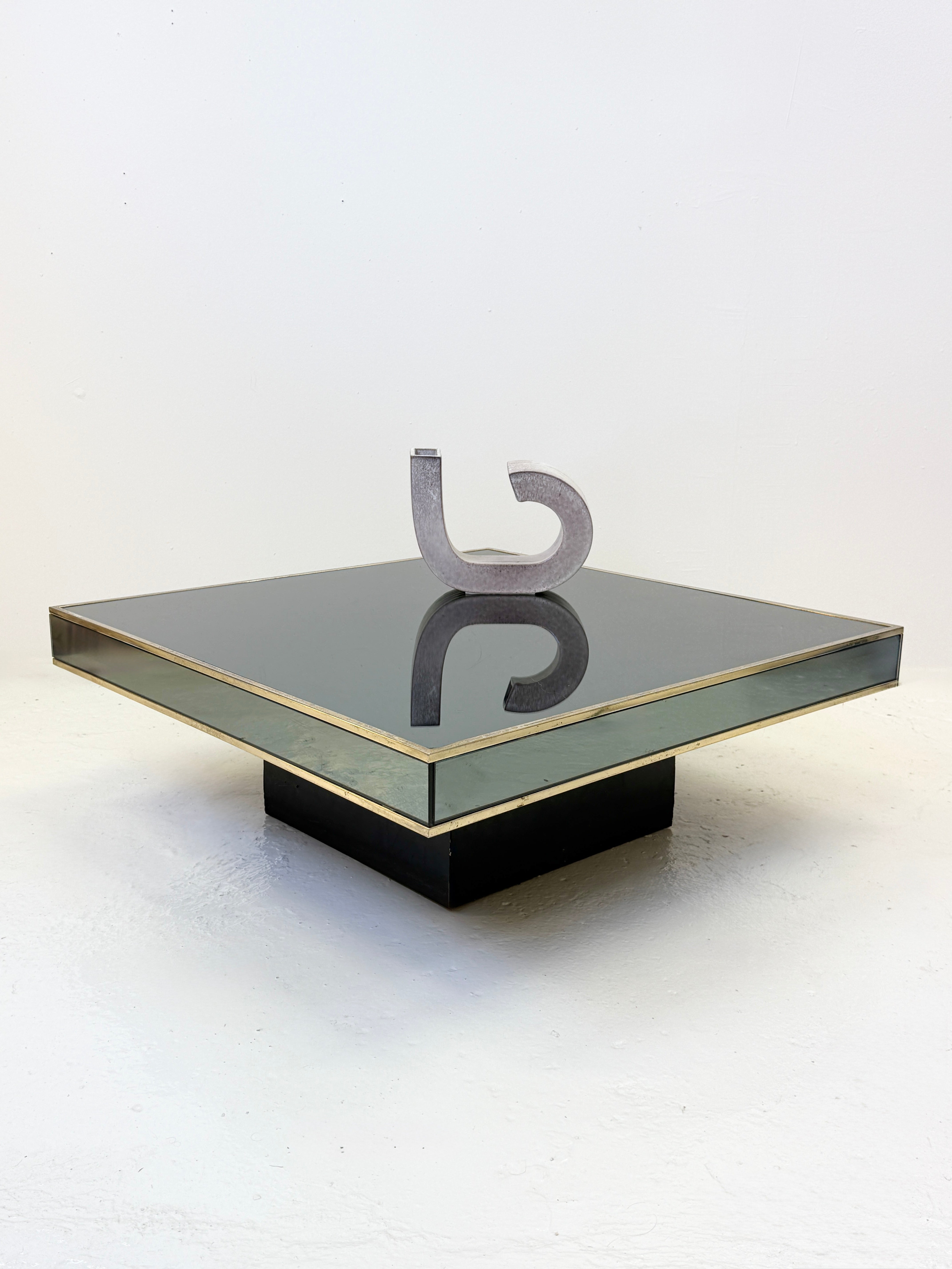 TABLE BASSE "MIROIR" CIDUE, ITALIE 1970s