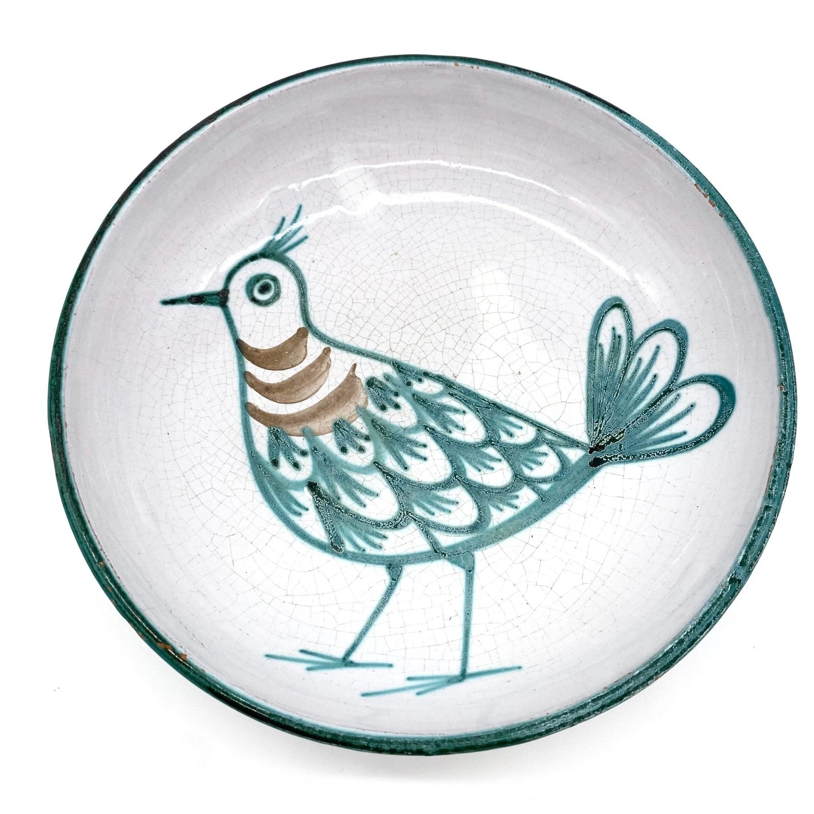 ASSIETTE CREUSE AU DÉCOR D’UN OISEAU - ROBERT PICAULT, 1960s