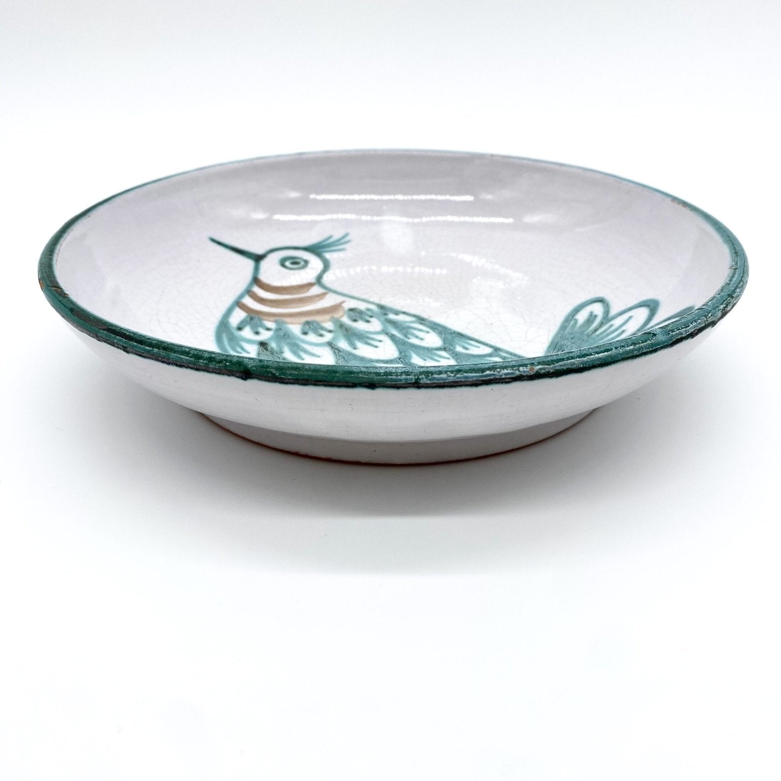 ASSIETTE CREUSE AU DÉCOR D’UN OISEAU - ROBERT PICAULT, 1960s