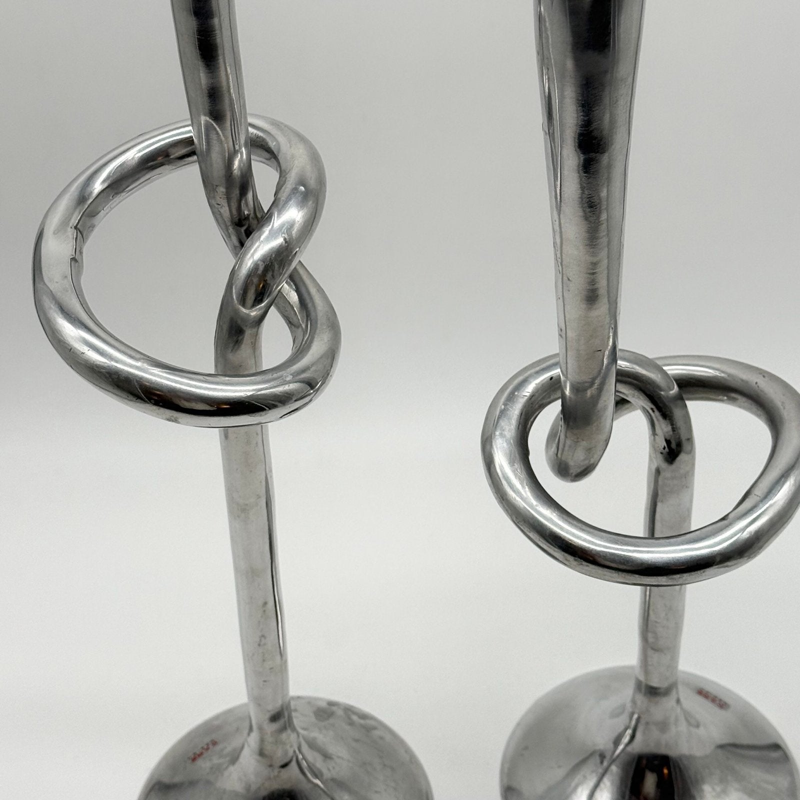 PAIRE DE CHANDELIERS XXL "GIANT KNOT" – 1980s