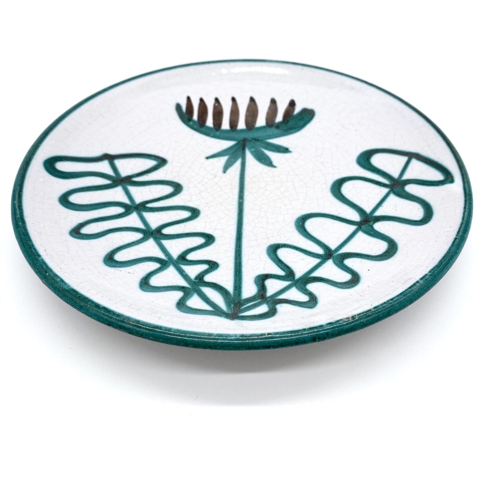 ASSIETTE AU DÉCOR FLORAL – ROBERT PICAULT 1960