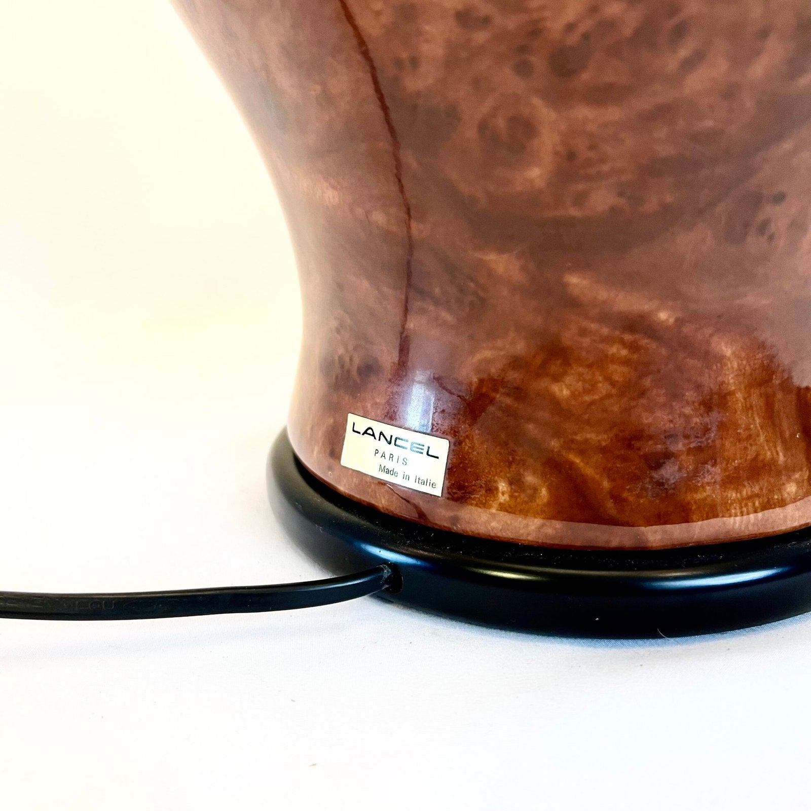 GRANDE LAMPE DE SALON "LANCEL PARIS", 1980s. MADE IN ITALY