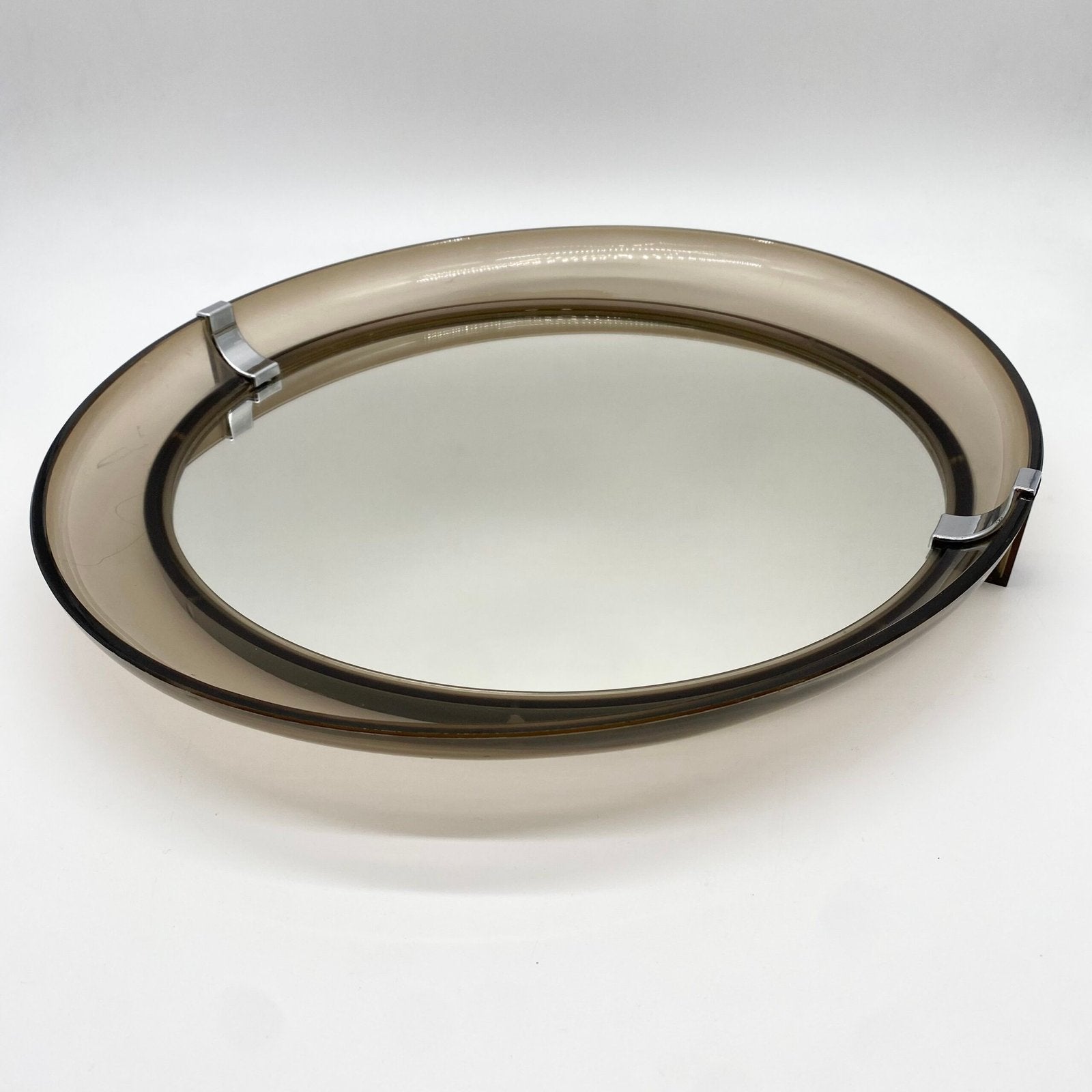 MIROIR "SPACE AGE" EN PLEXI FUMÉ – 1970s