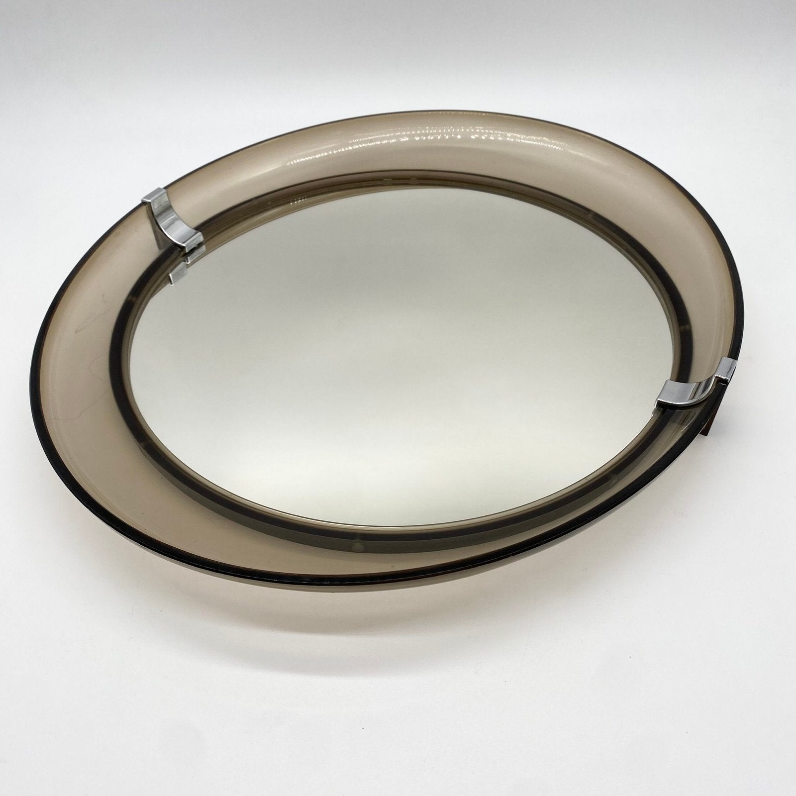 MIROIR "SPACE AGE" EN PLEXI FUMÉ – 1970s