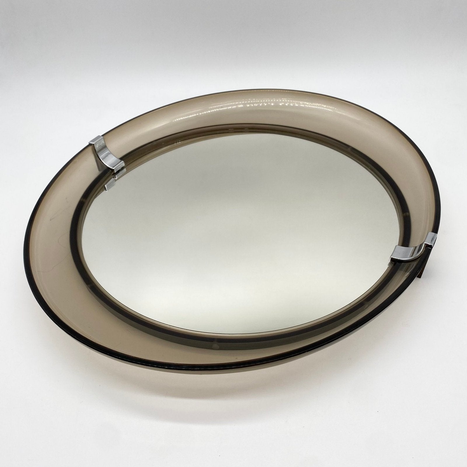 MIROIR "SPACE AGE" EN PLEXI FUMÉ – 1970s