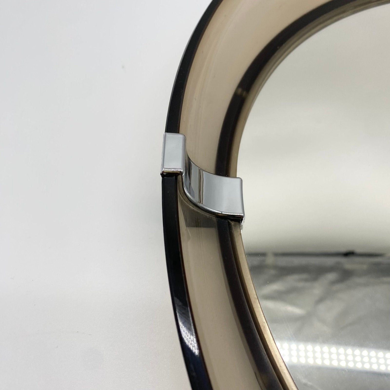 MIROIR "SPACE AGE" EN PLEXI FUMÉ – 1970s