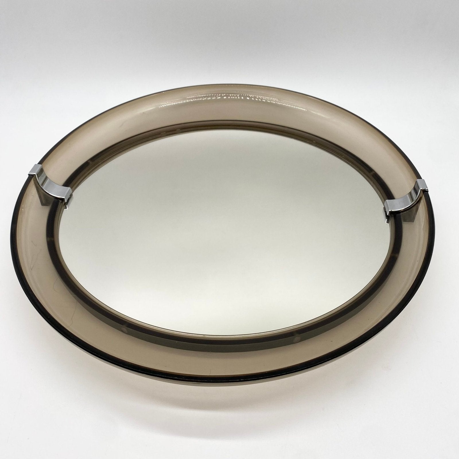 MIROIR "SPACE AGE" EN PLEXI FUMÉ – 1970s