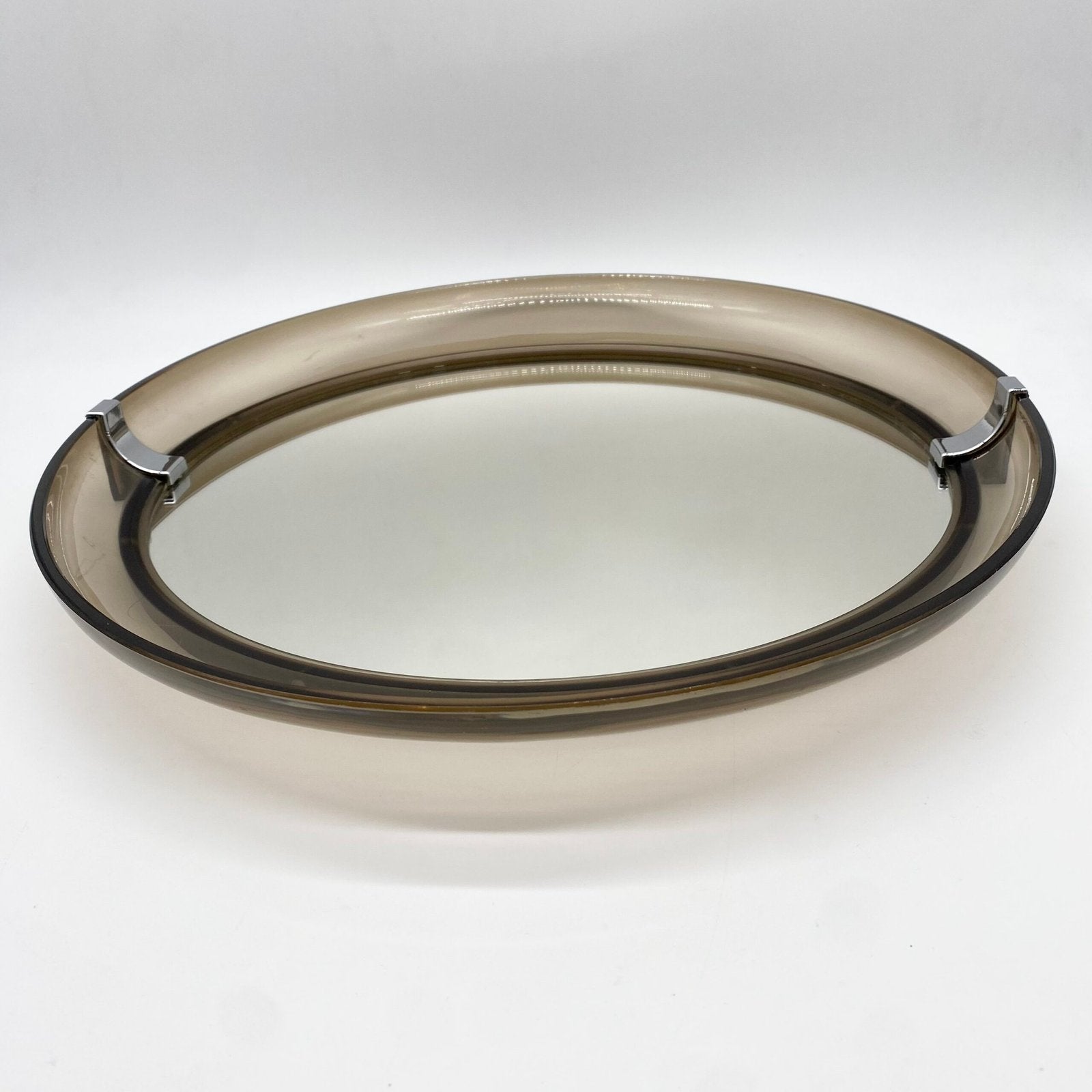 MIROIR "SPACE AGE" EN PLEXI FUMÉ – 1970s