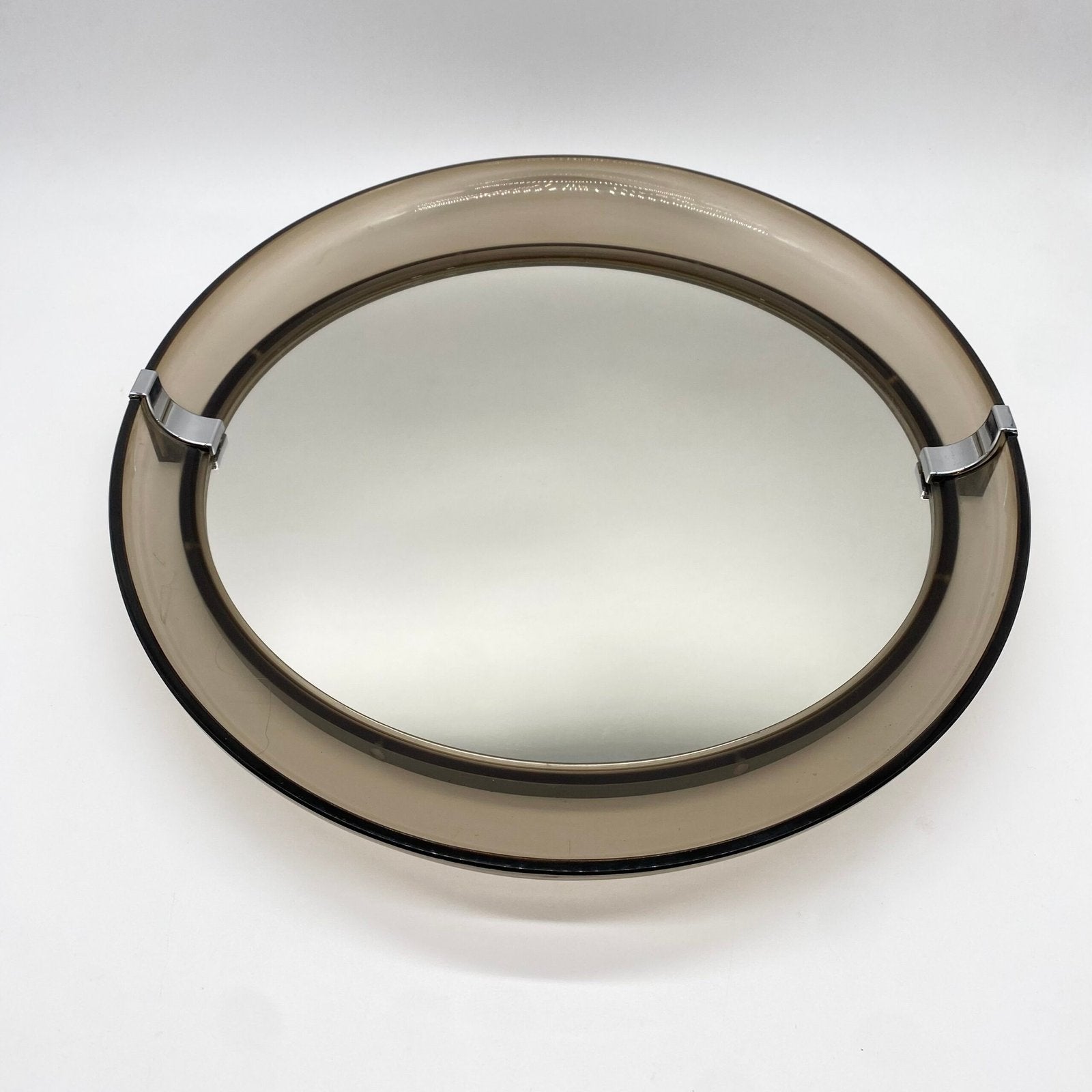 MIROIR "SPACE AGE" EN PLEXI FUMÉ – 1970s