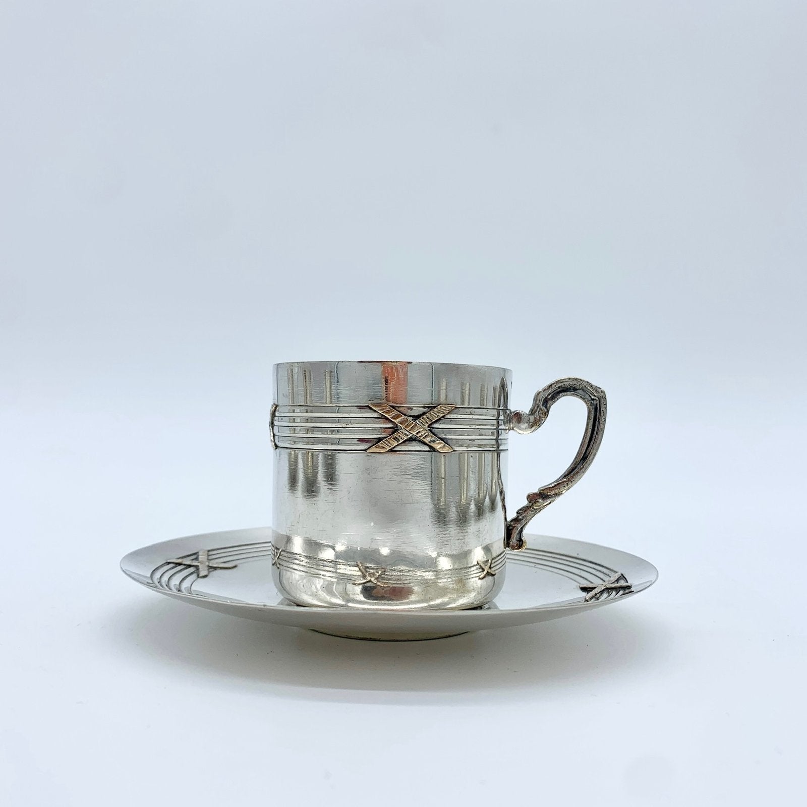 SERVICE DE TASSES À CAFÉ (X8) "ORBRILLE" , 1950s