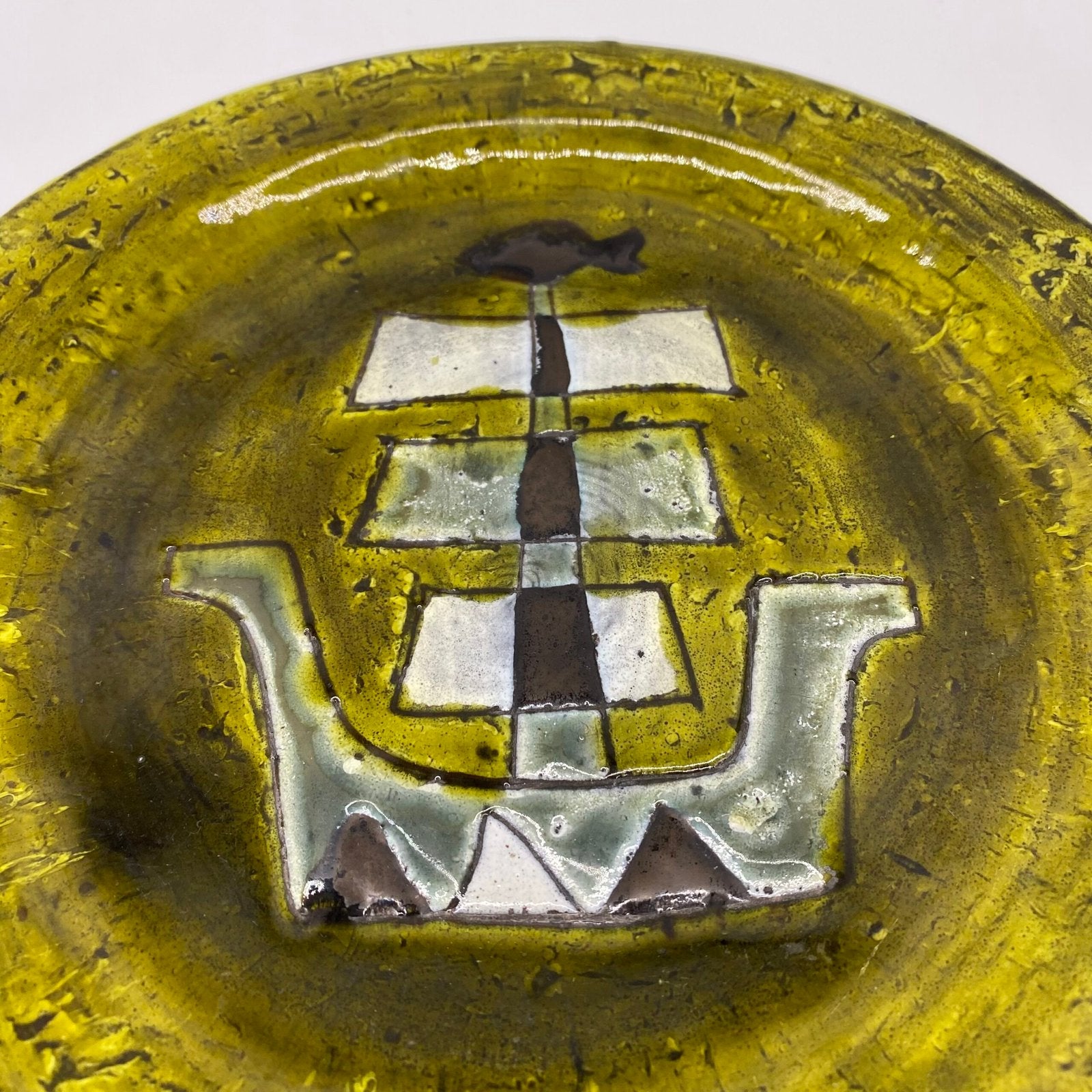 ASSIETTE CÉRAMIQUE "NAVIRE", 1950s