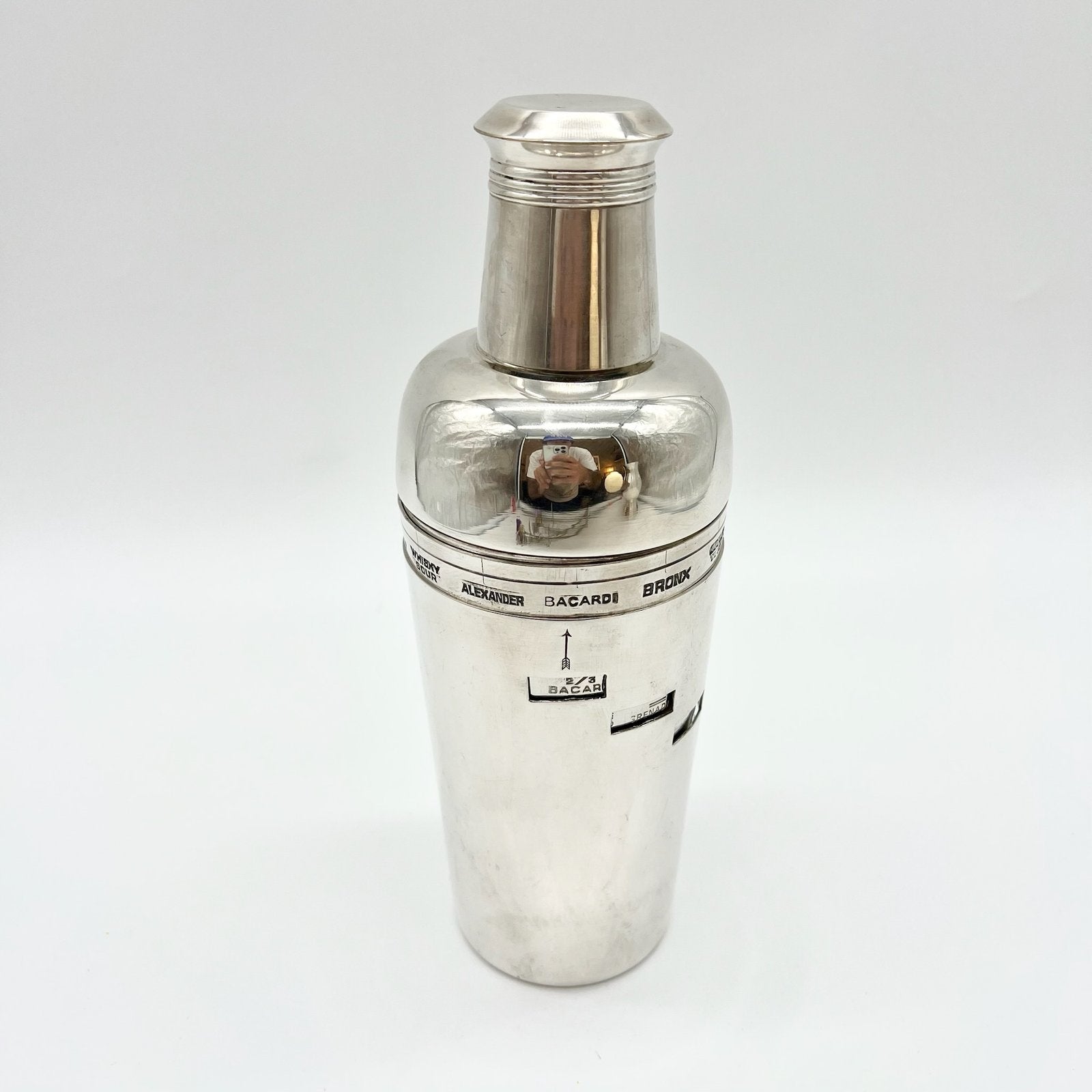 SHAKER ARGENT "DIAL A DRINK" BOSSI, ITALY 1960s