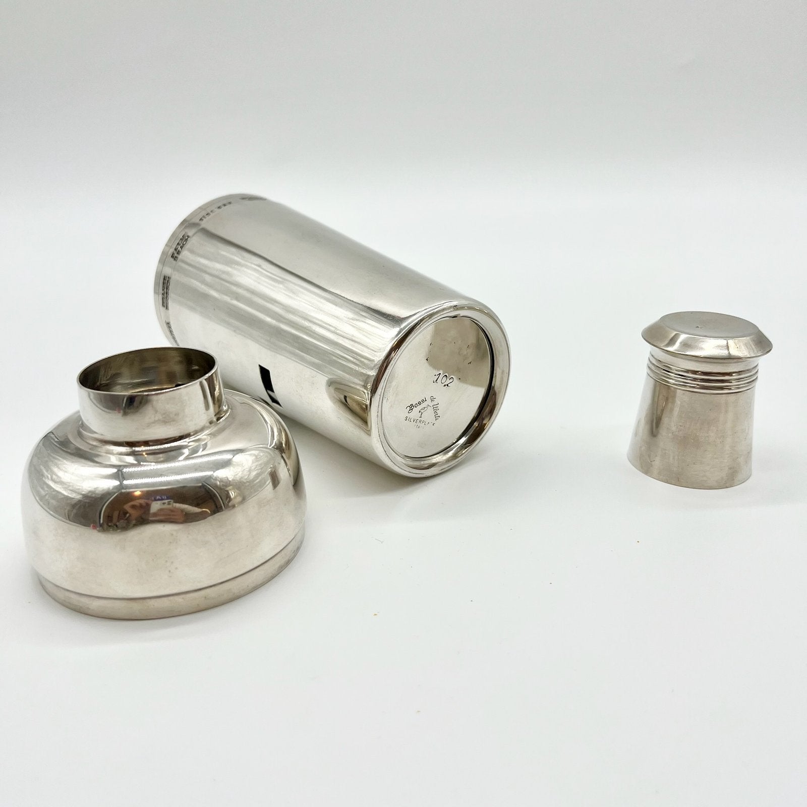 SHAKER ARGENT "DIAL A DRINK" BOSSI, ITALY 1960s
