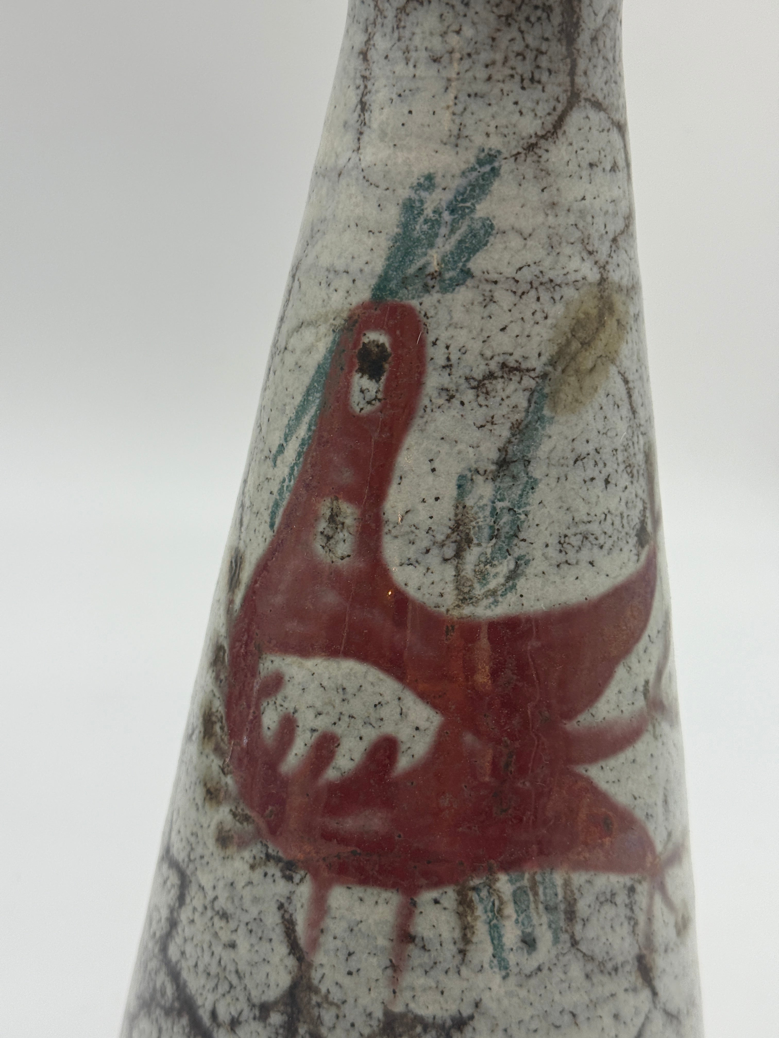 PICHET EN CÉRAMIQUE MONTÉ EN LAMPE — GUSTAVE REYNAUD, 1950s