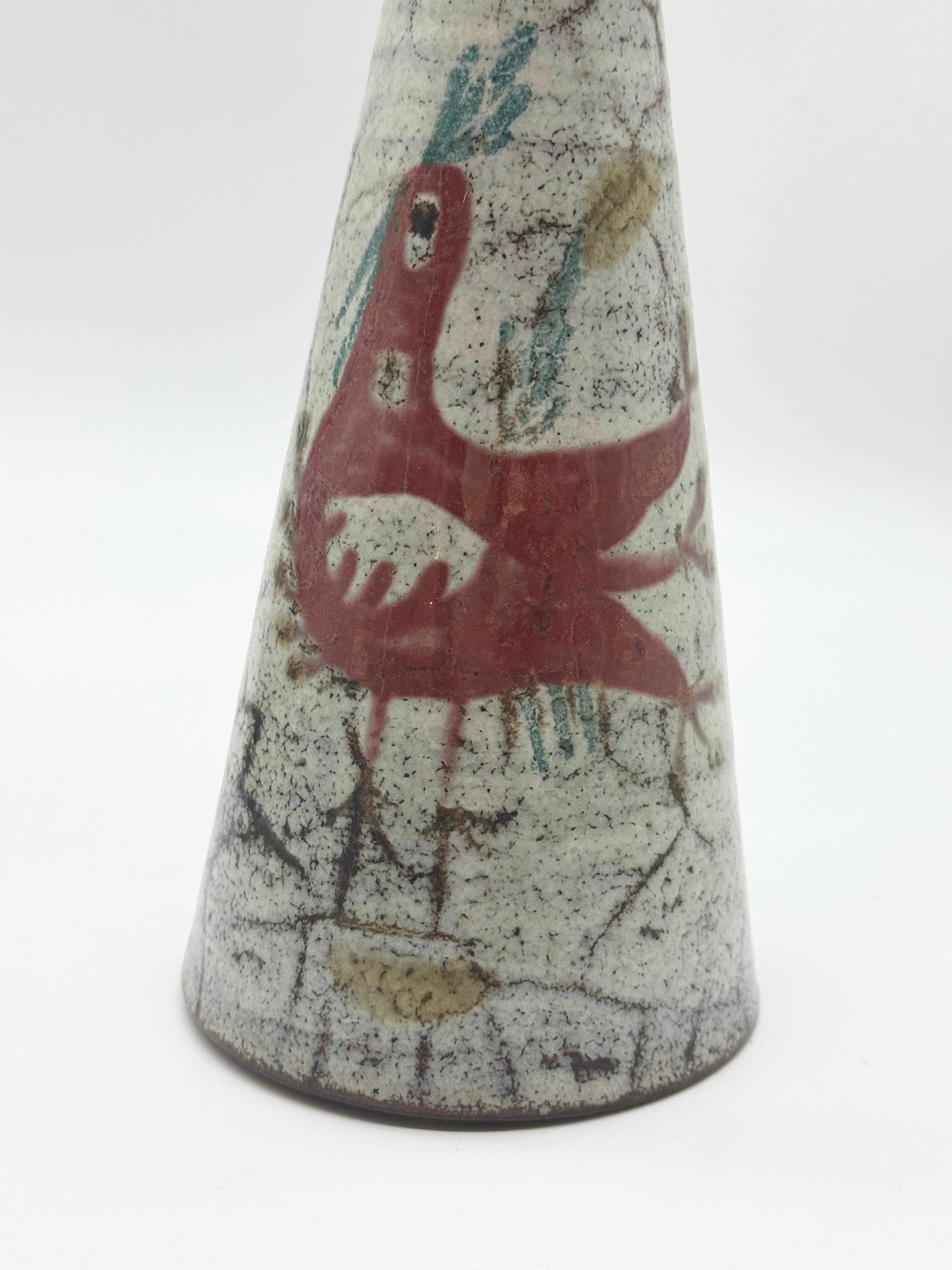 PICHET EN CÉRAMIQUE MONTÉ EN LAMPE — GUSTAVE REYNAUD, 1950s