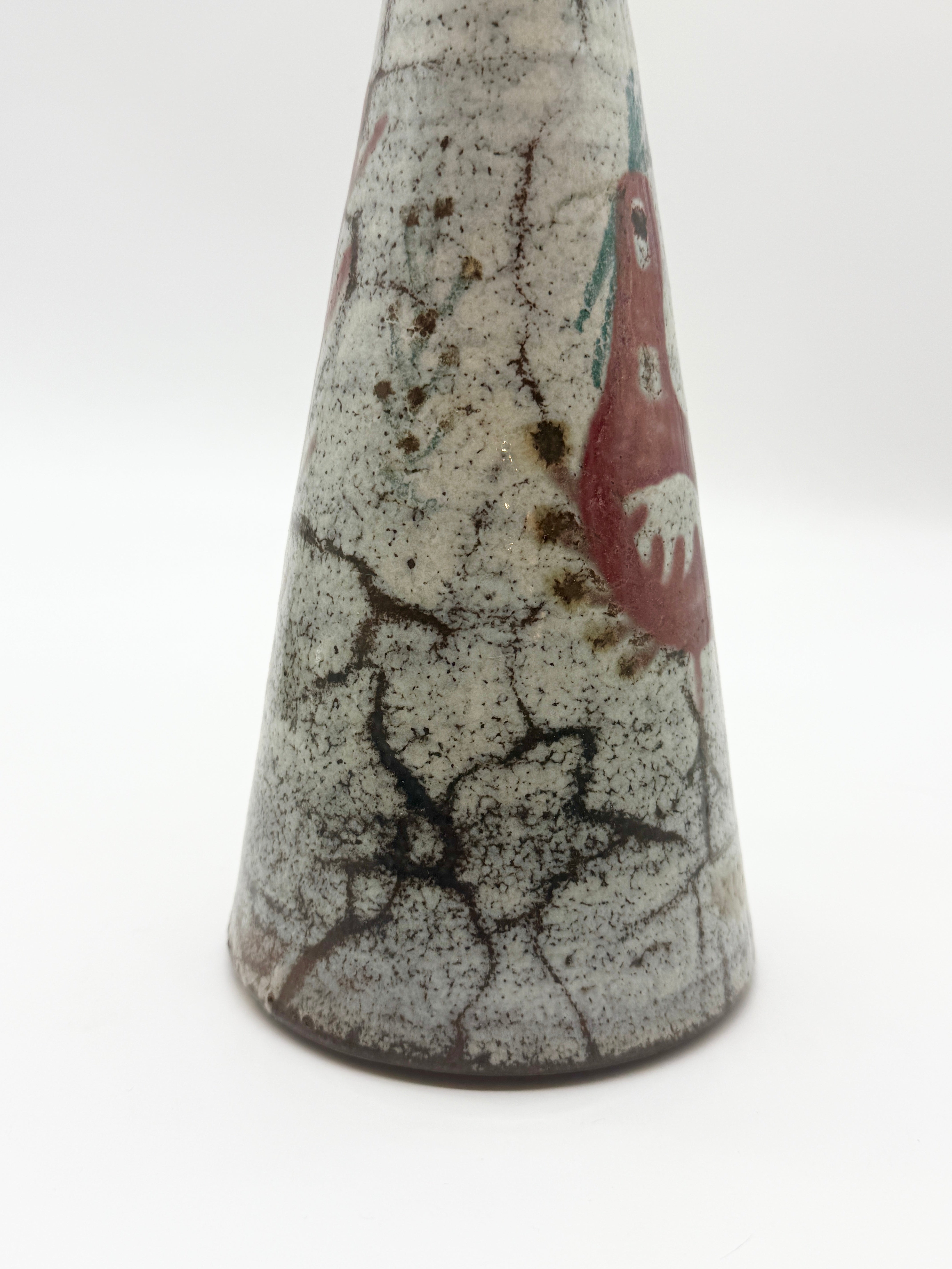 PICHET EN CÉRAMIQUE MONTÉ EN LAMPE — GUSTAVE REYNAUD, 1950s