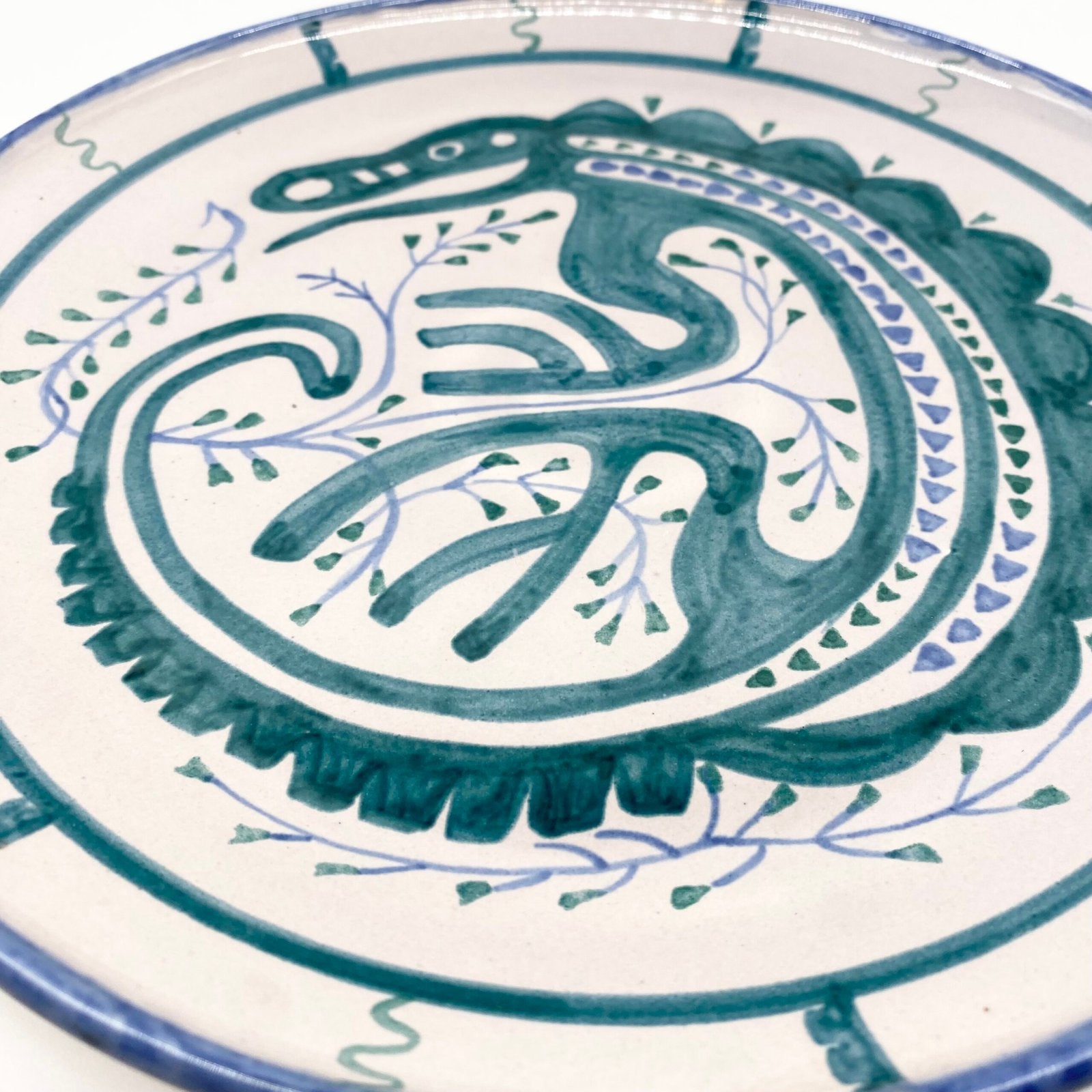 ASSIETTE "CROCO" CÉRAMIQUE POLYCHROME, VALLAURIS 1950s