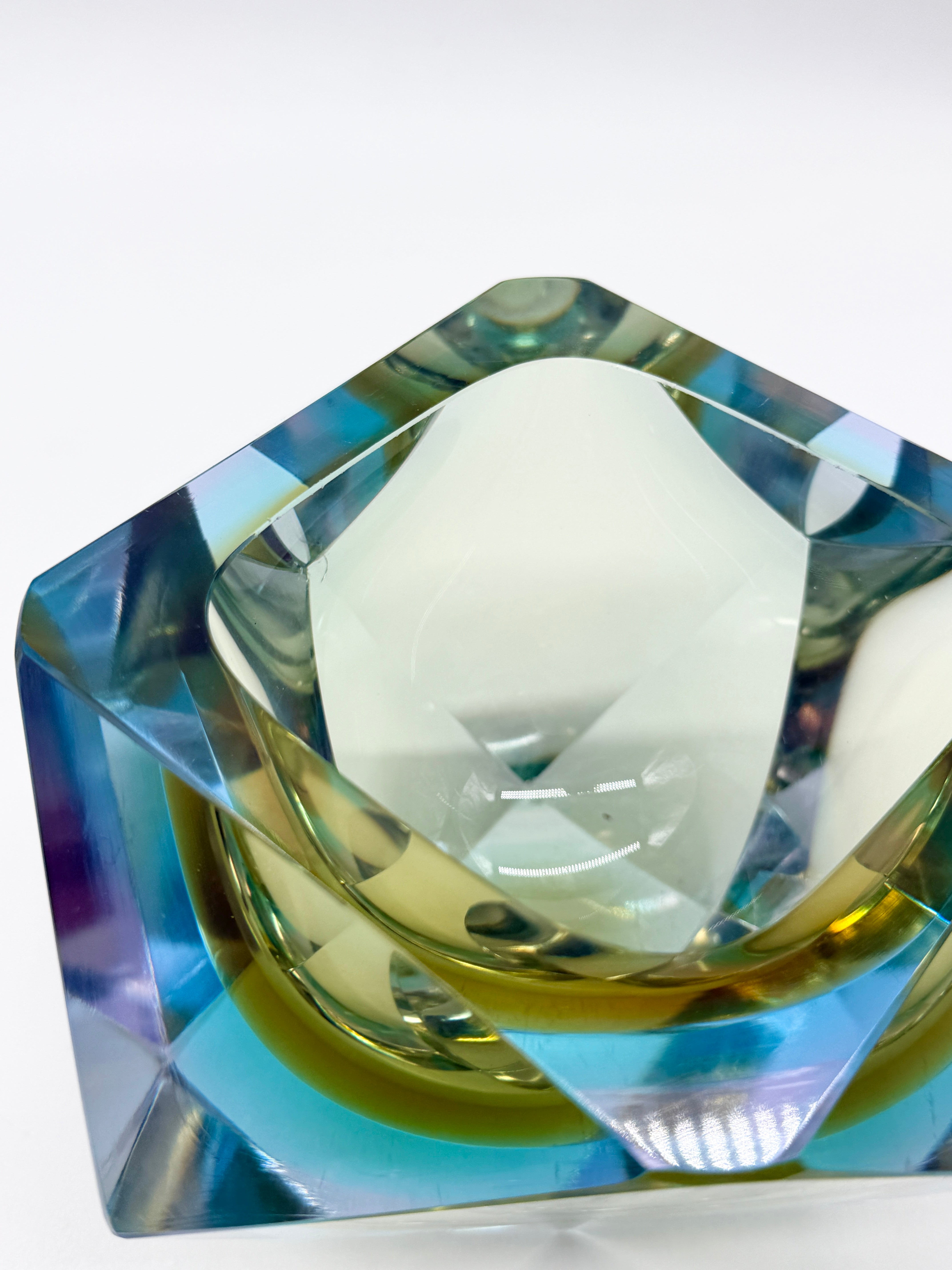 GRAND CENDRIER "SOMMERSO" EN VERRE MURANO, 1970s