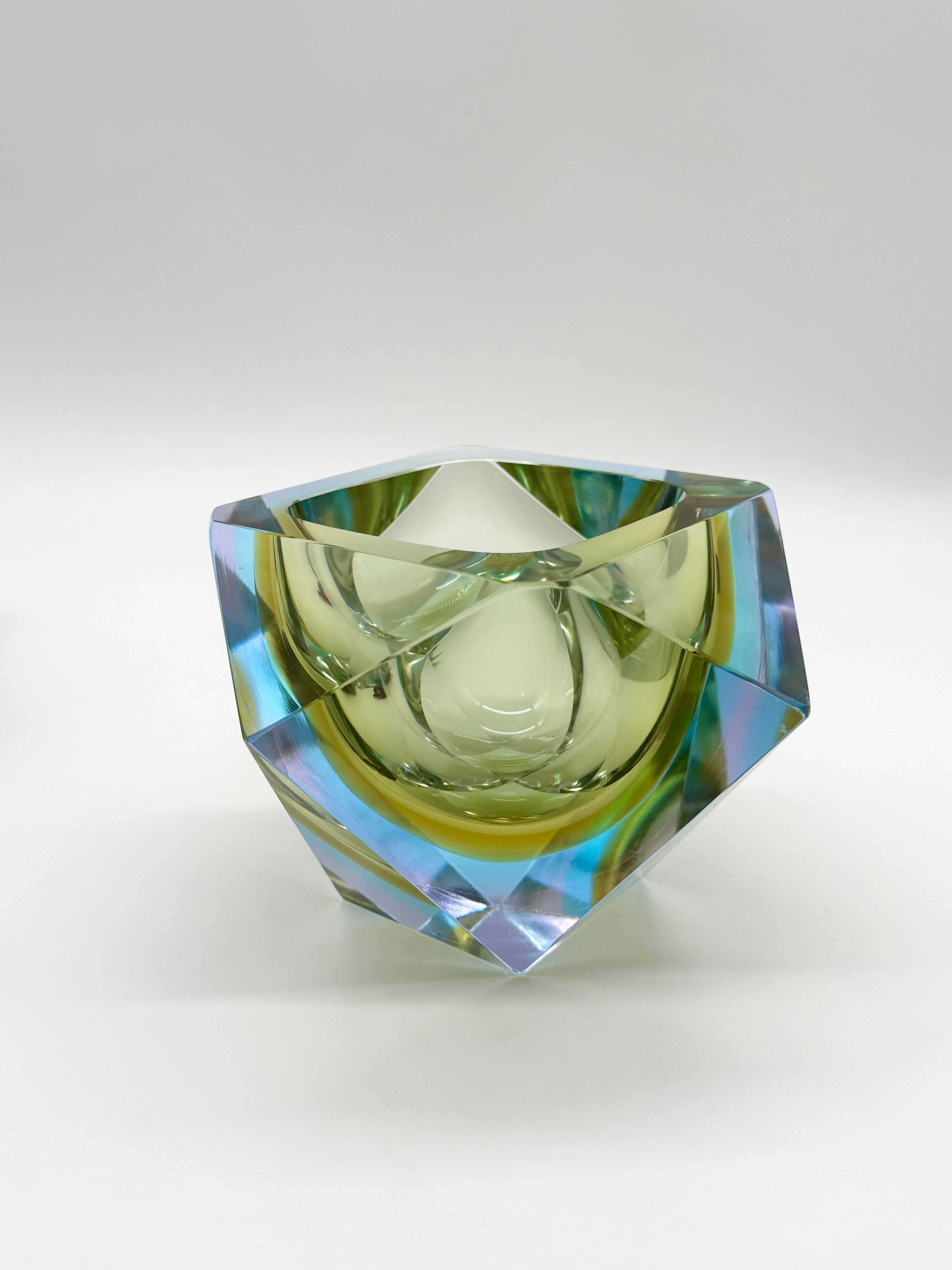 GRAND CENDRIER "SOMMERSO" EN VERRE MURANO, 1970s