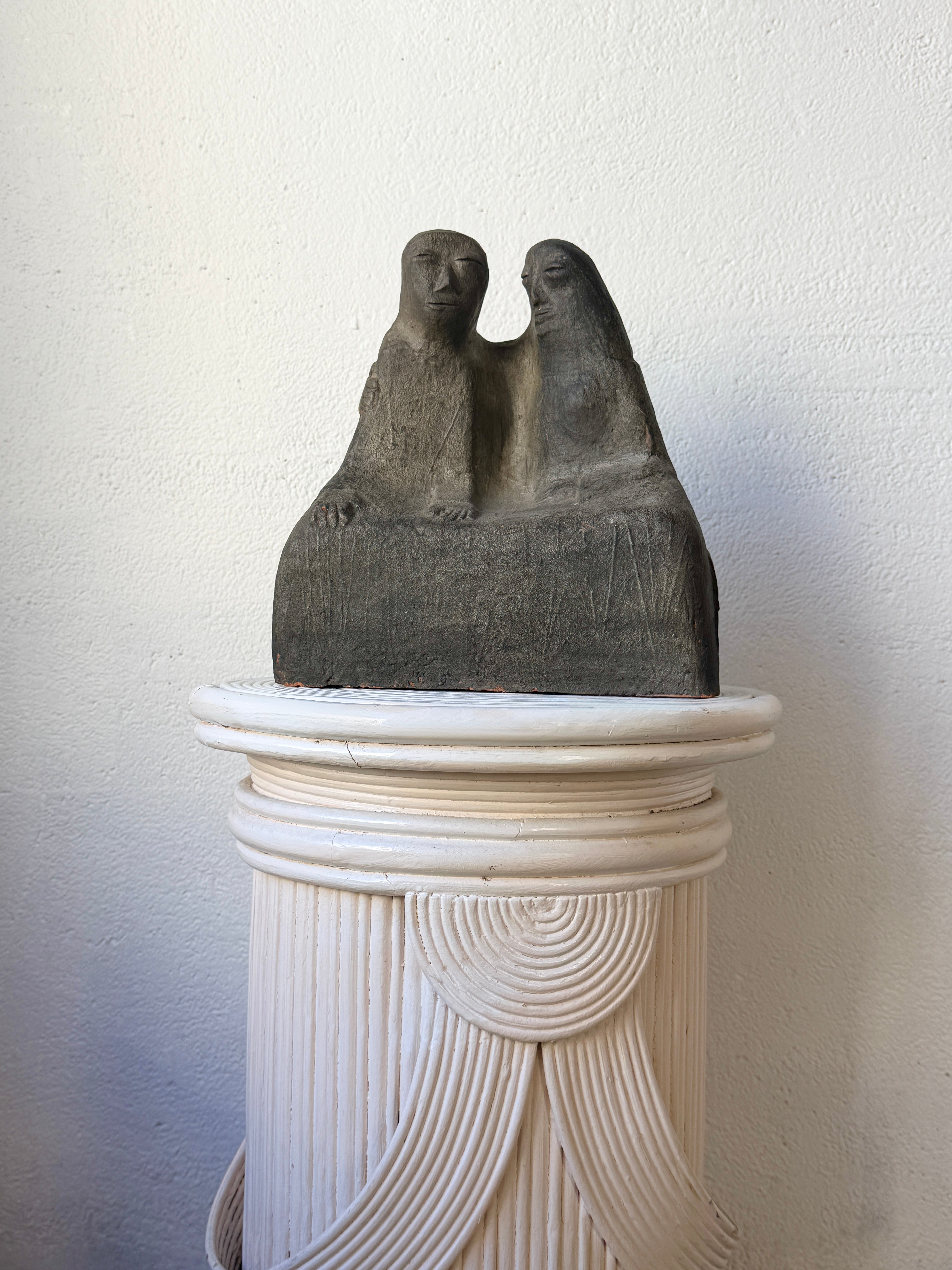 SCULPTURE EN CÉRAMIQUE "COPPIA" CLIZIA (MARIO GIANI), ITALIE, 1970s