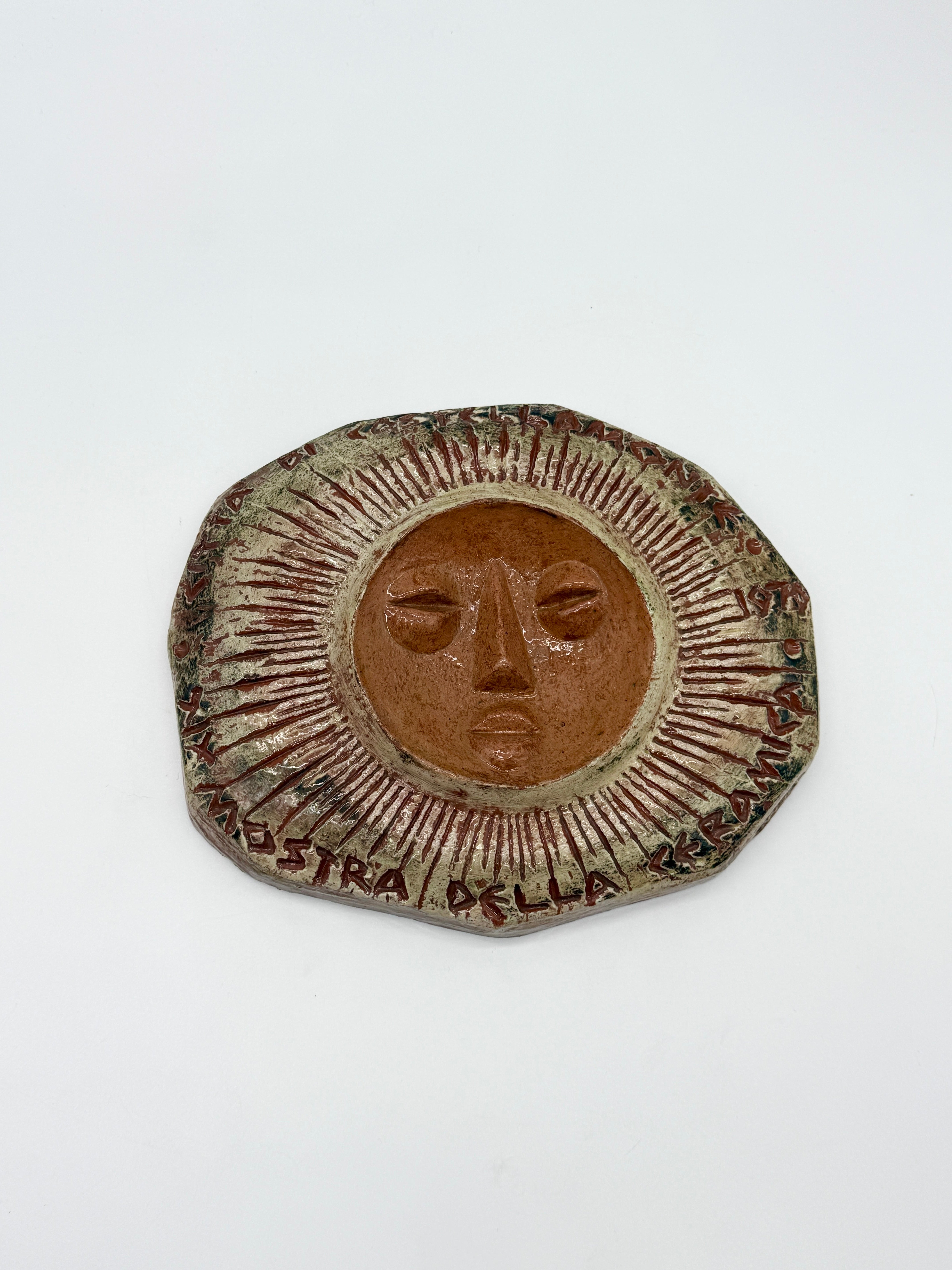 CÉRAMIQUE MURALE "SOLEIL" — CLIZIA (MARIO GIANI), 1979