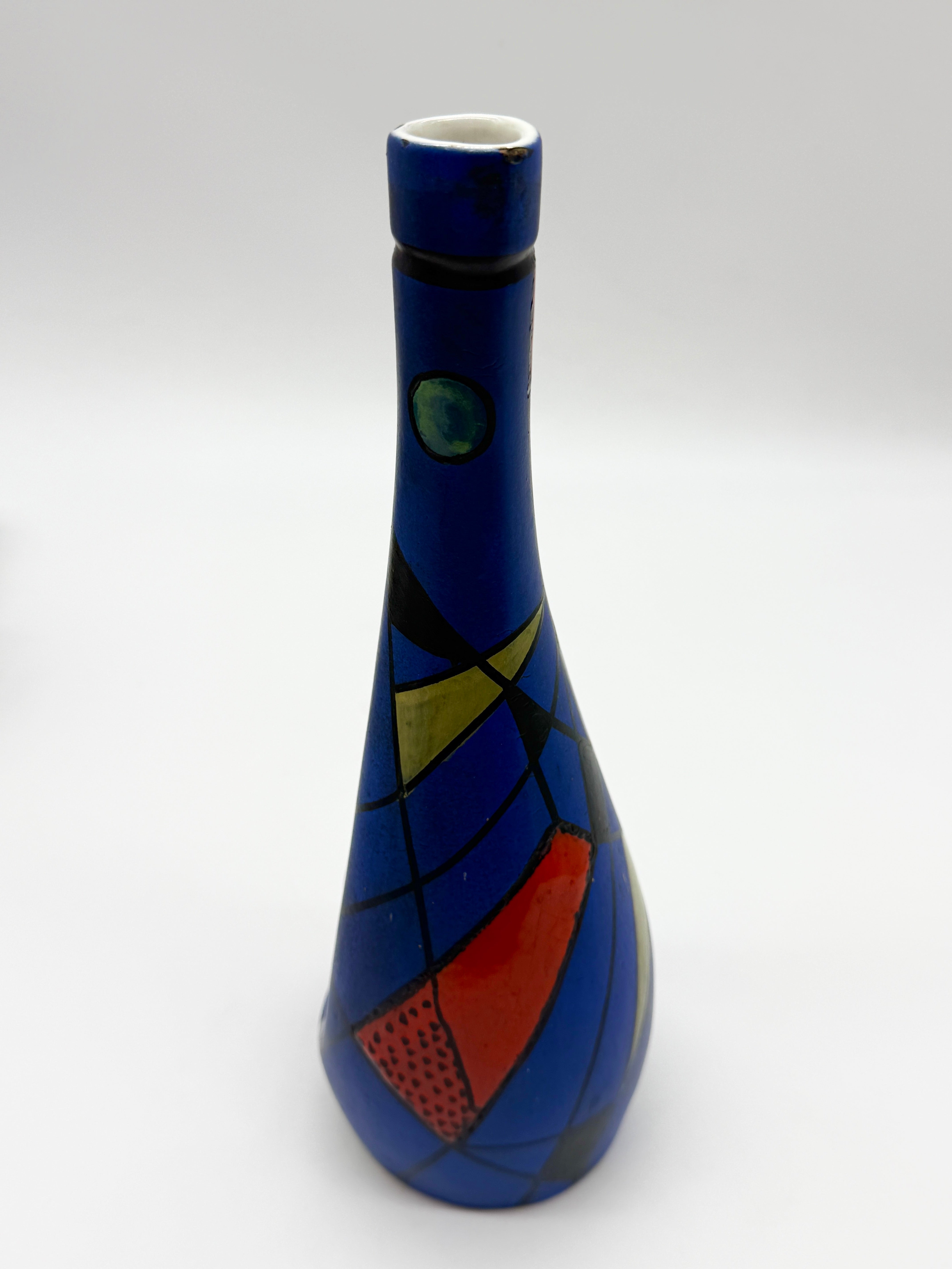 VASE / AIGUIÈRE EN CÉRAMIQUE "MAIOLICA DERUTA", ITALIE, 1960s