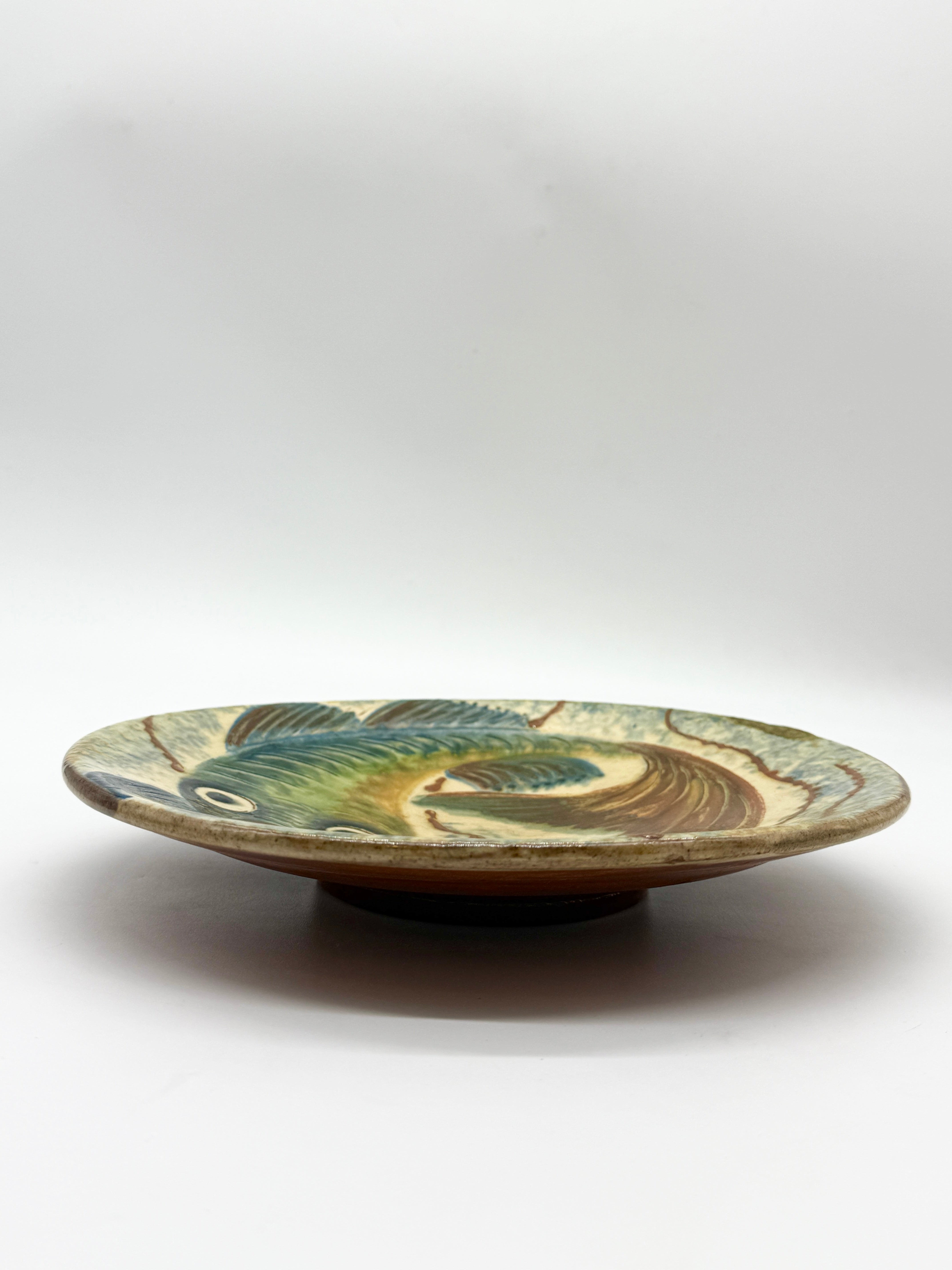 ASSIETTE MURALE POISSON – CÉRAMIQUE PUIGDEMONT,1960s