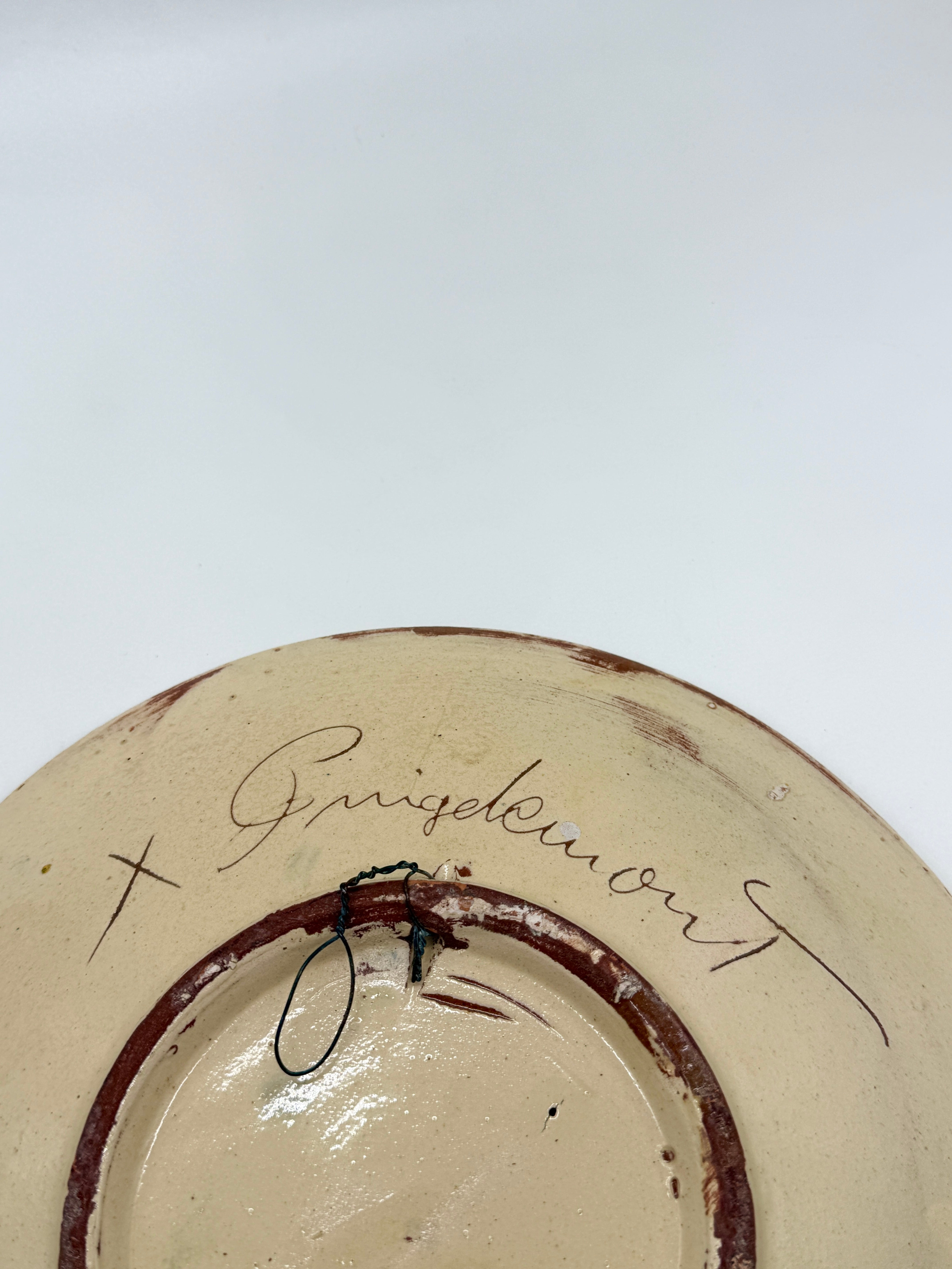 ASSIETTE MURALE « POISSON » PAR PUIGDEMONT, CATALOGNE 1960s